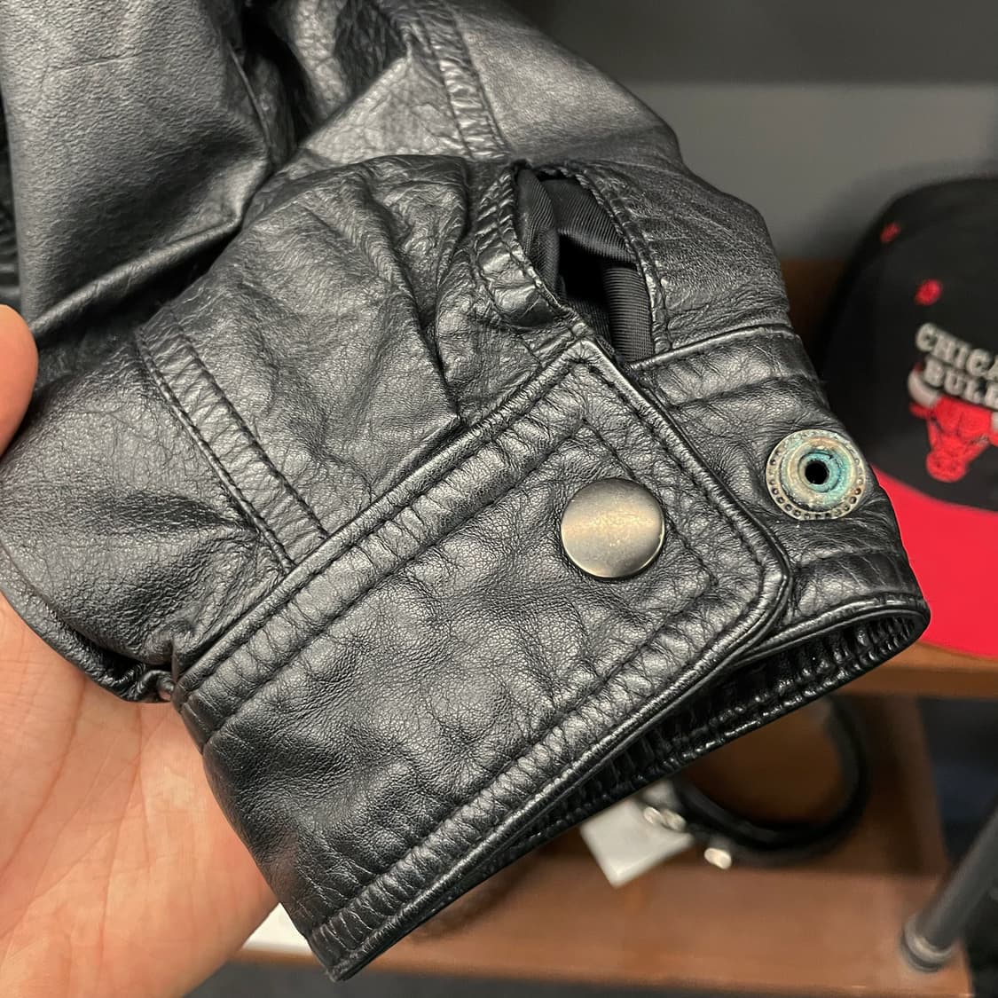 90s 트레디셔널 라이더 어깨 패드 소가죽 자켓 상품이미지6