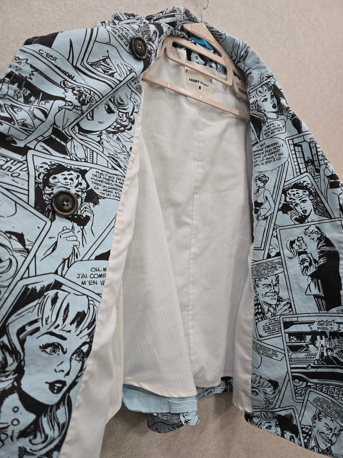 FRONT STREET 8 코믹 프린팅 페인트 포인트 유니크 자켓 상품이미지5