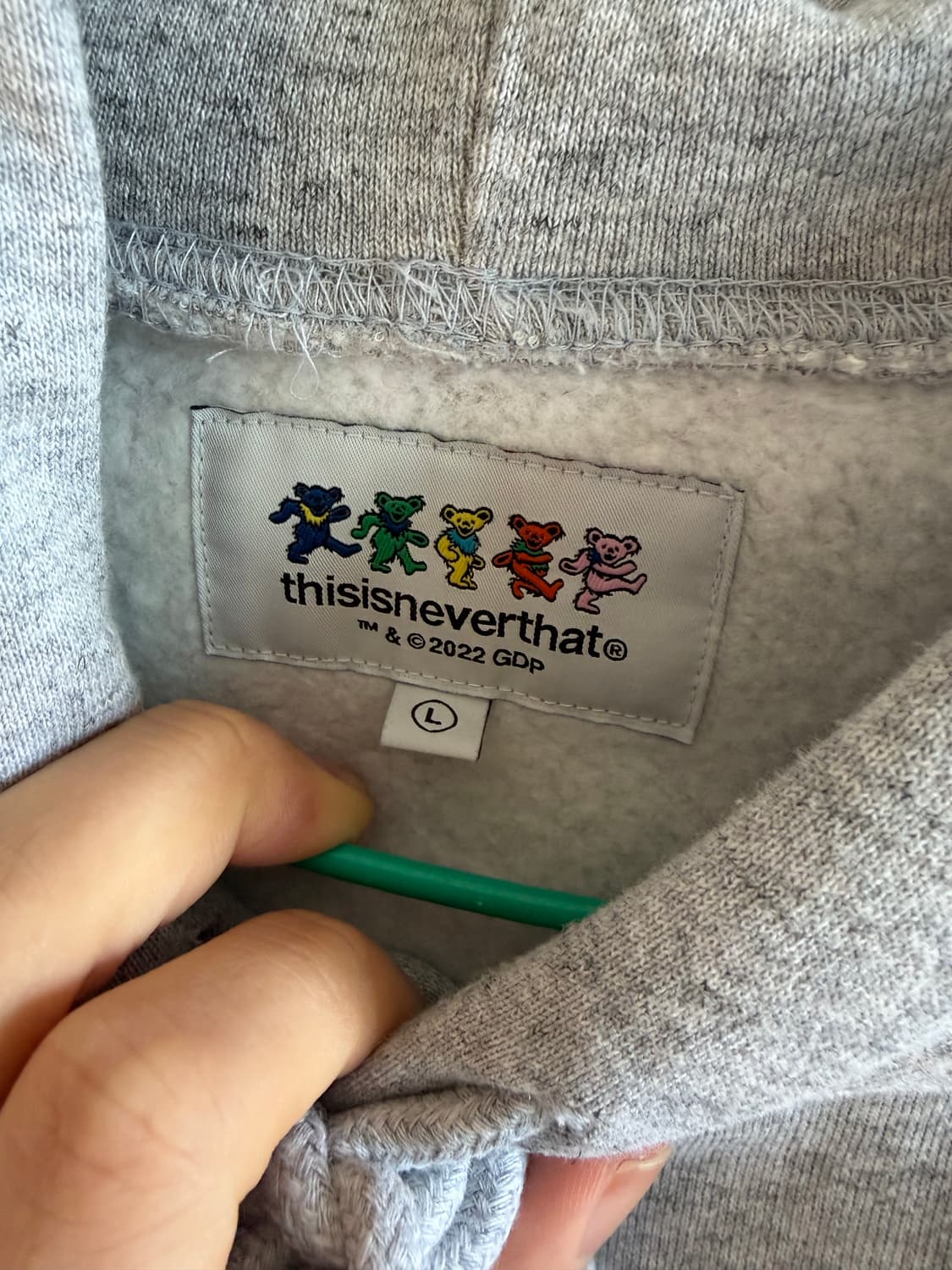 디스이즈네버댓 그레이트풀데드 그레이 후드티 L 상품이미지3