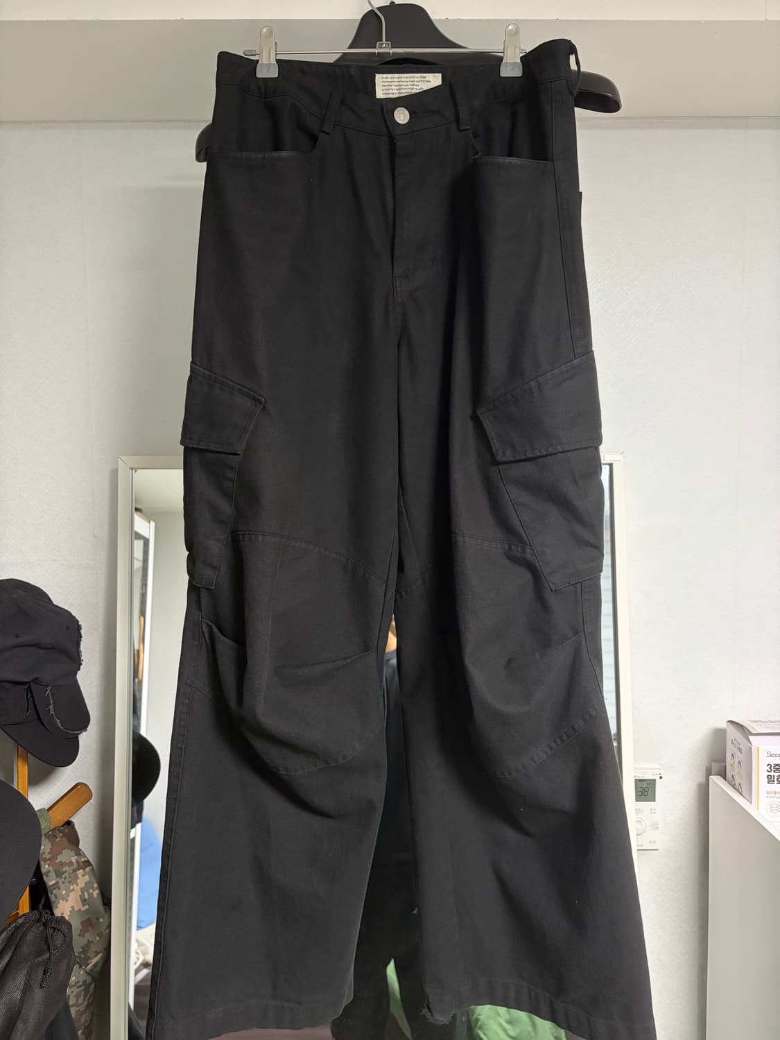 다이브인 베른 워시드 카고 팬츠 블랙 무민서 상품이미지2