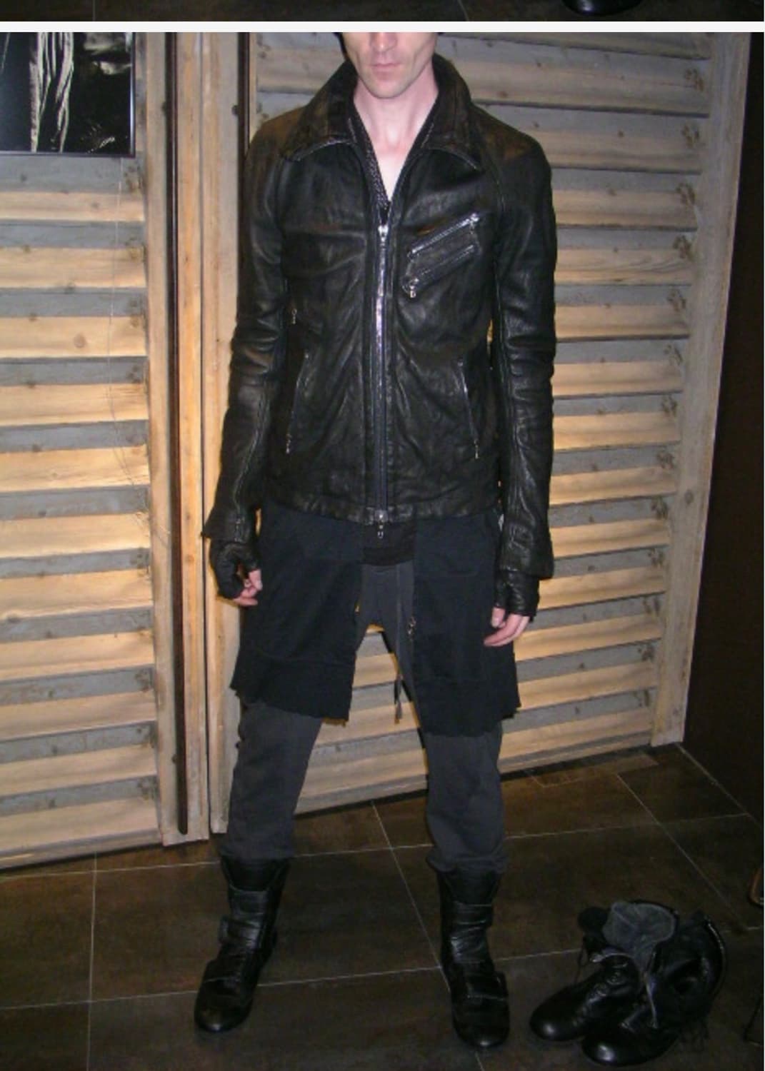 손상있음 08fw julius jutneck leather jacket 상품이미지3