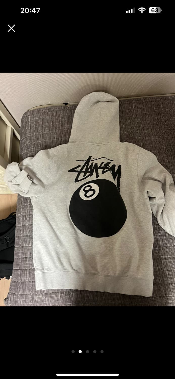 스투시 8볼 후드티 XL 애쉬 헤더 상품이미지2
