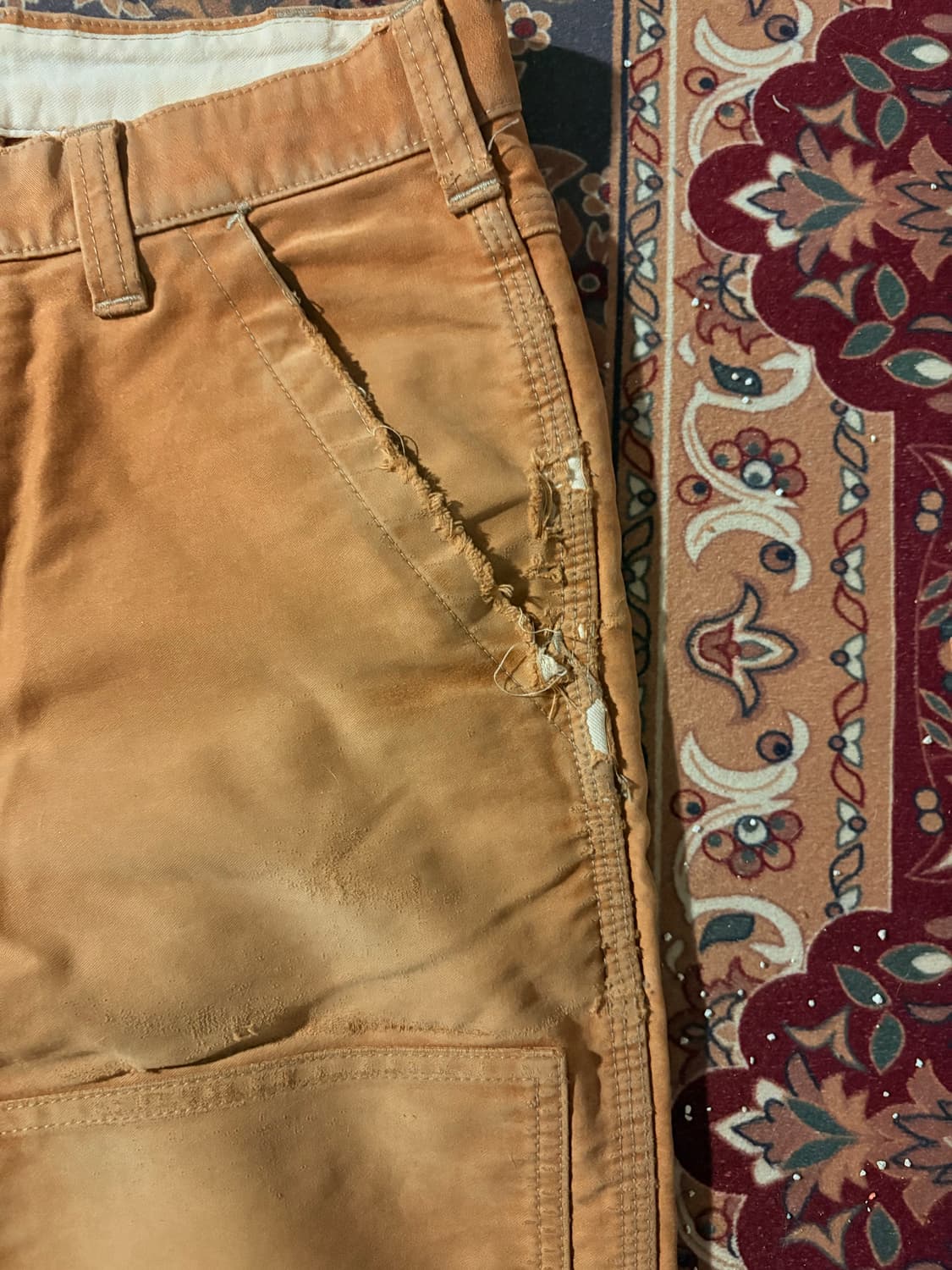 90‘s U.S.A.Carhartt Brown Duck Work Pant 상품이미지2