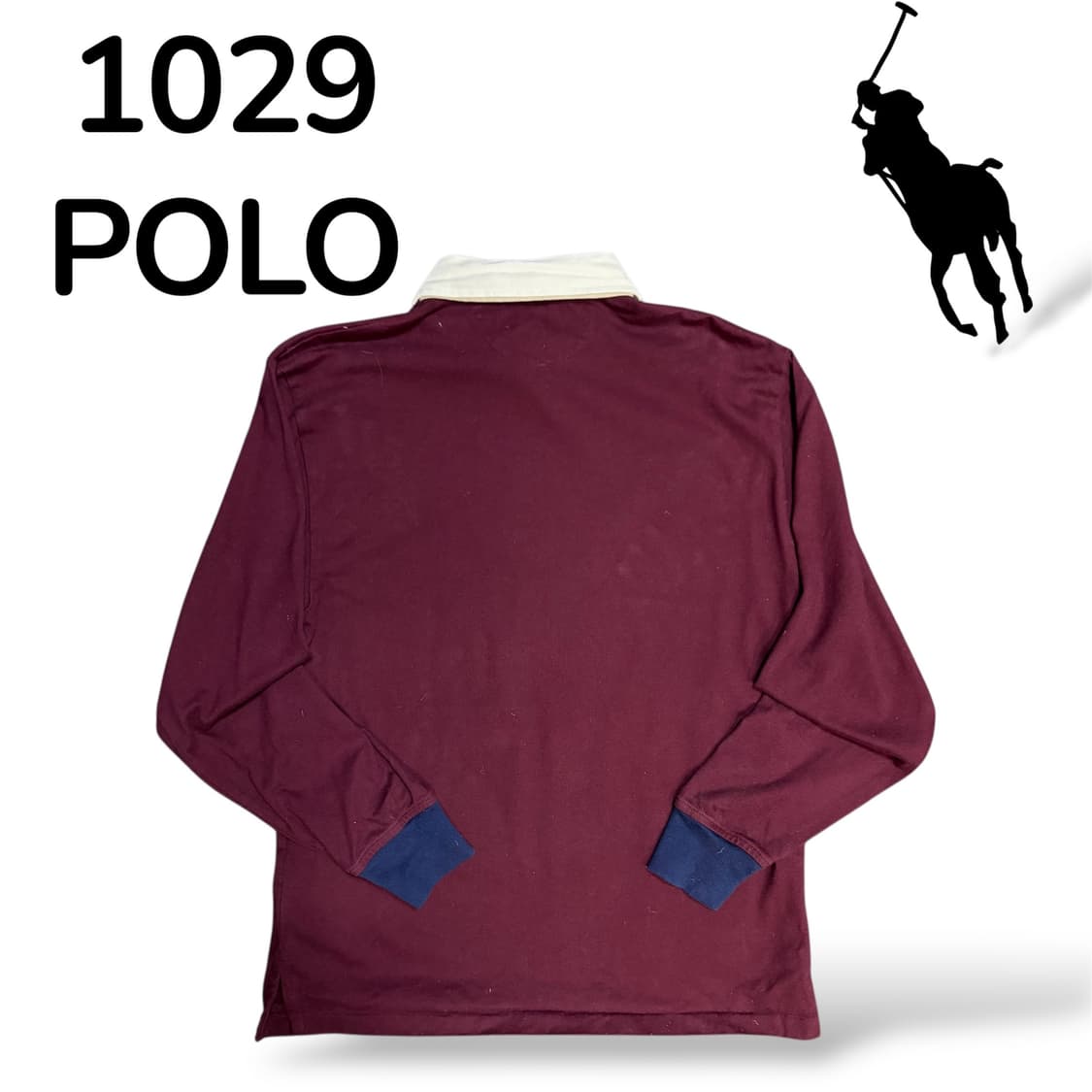 폴로 버건디 빅포니 럭비티 카라 롱슬리브 L 상품이미지3