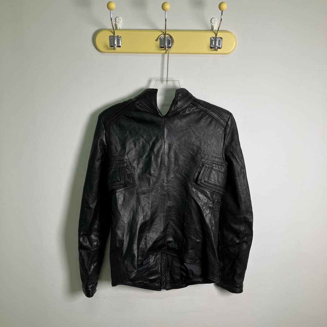 Drawing 블랙 양가죽 레더 자켓  상품이미지2