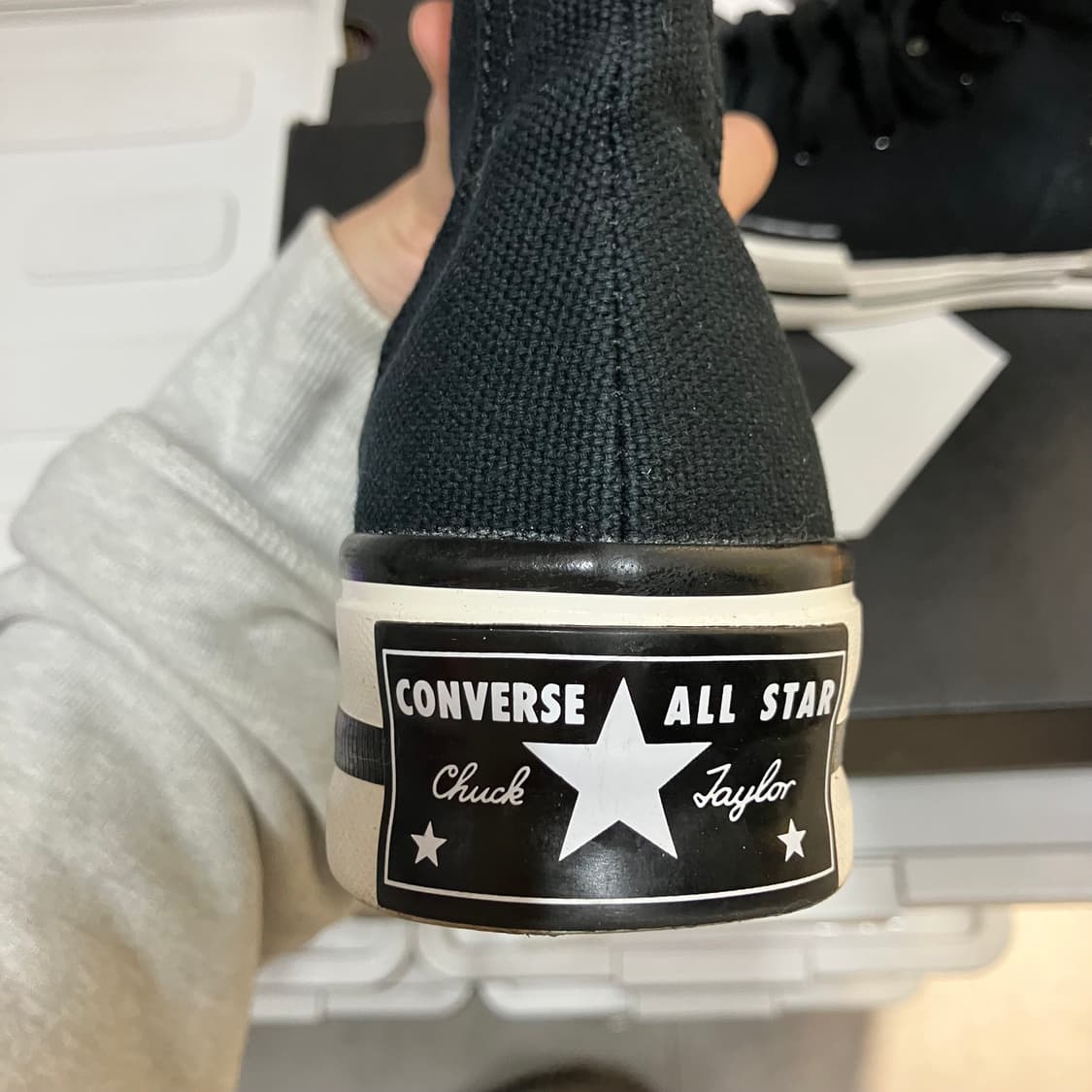 컨버스 척 플러스 엑스하이 블랙 225 상품이미지5