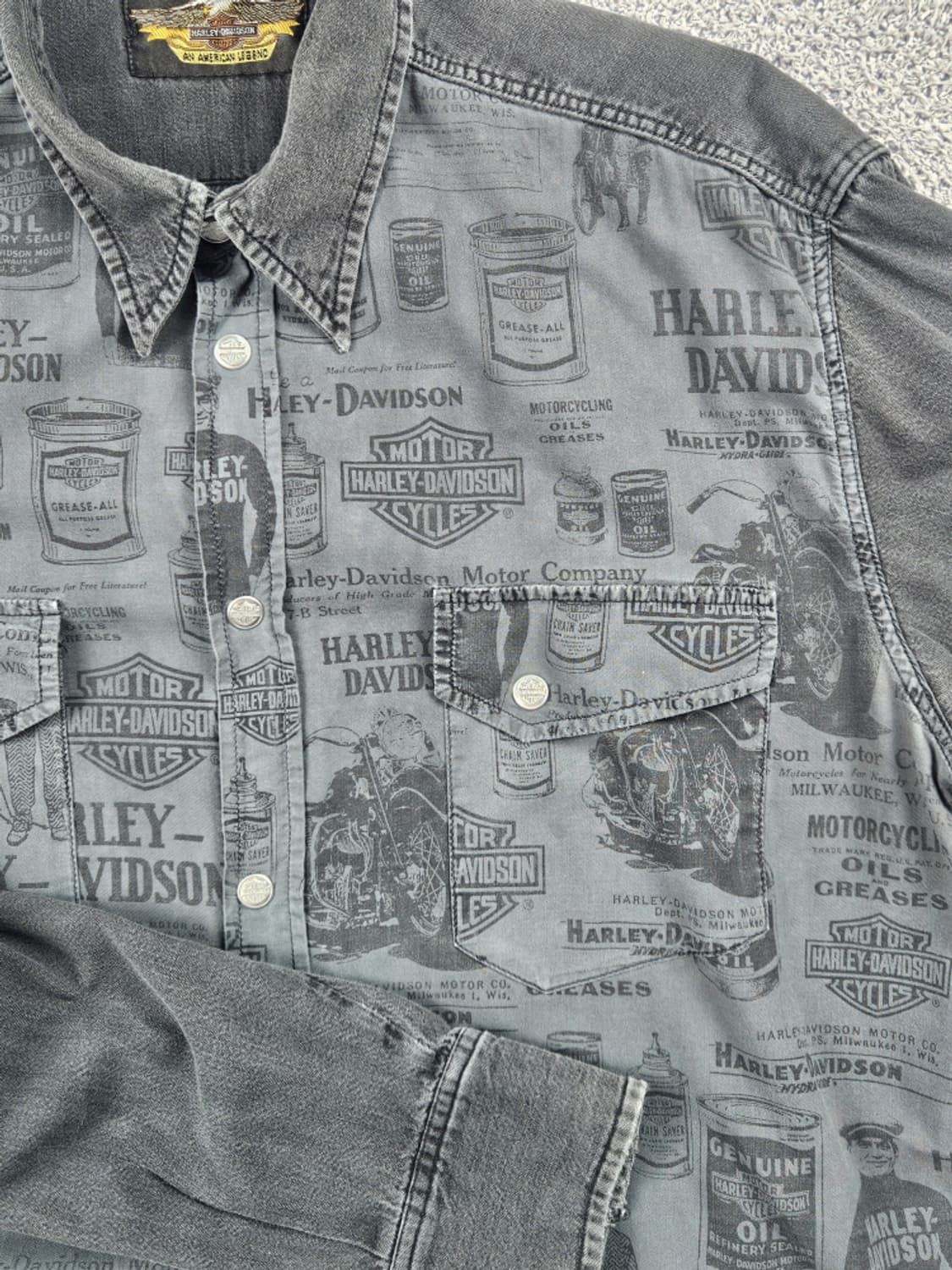 MADE IN ITALY 할리데이비슨 패턴 셔츠 ( L ) / 10473 상품이미지6