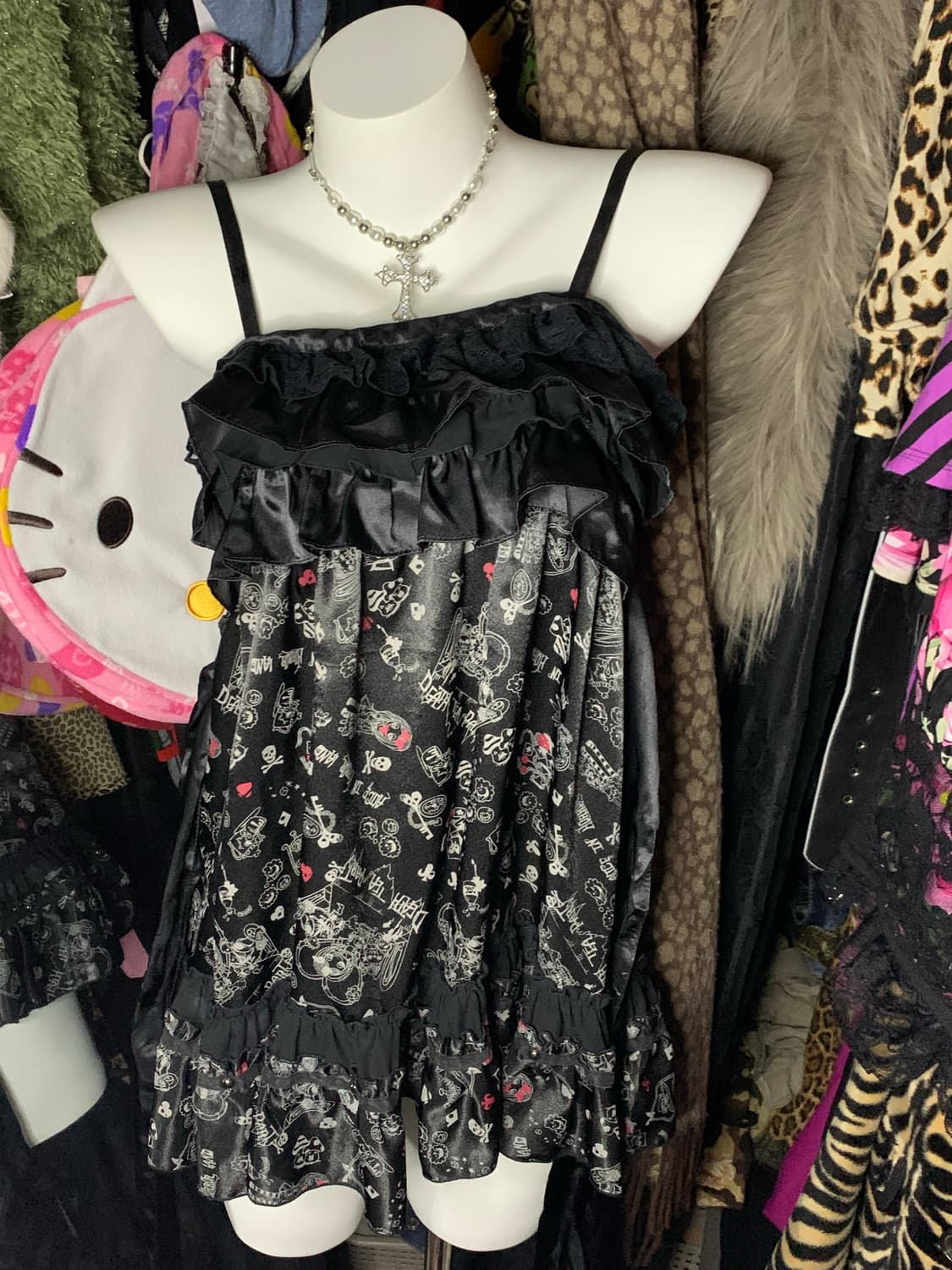 고스 펑크 프릴 공겜여주 캉캉원피스 상품이미지5