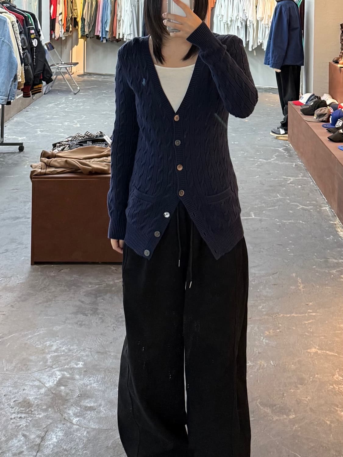 폴로 랄프로렌 우먼스 꽈배기 가디건 H1325 상품이미지1