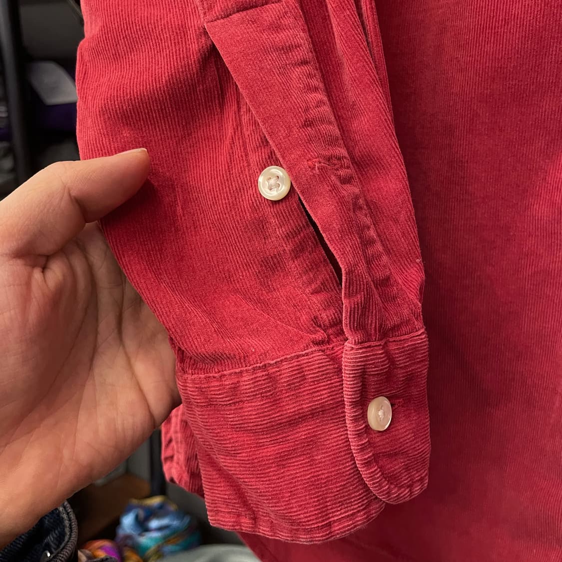 90s 폴로 랄프로렌 블레어 핏 버튼 다운 코듀로이 셔츠 N414 상품이미지6