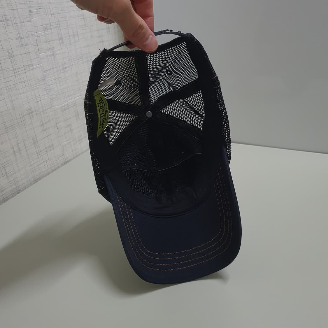 Von Dutch 본더치 스티치 빅로고 메쉬 볼캡 블랙 희귀 Y2K 상품이미지5