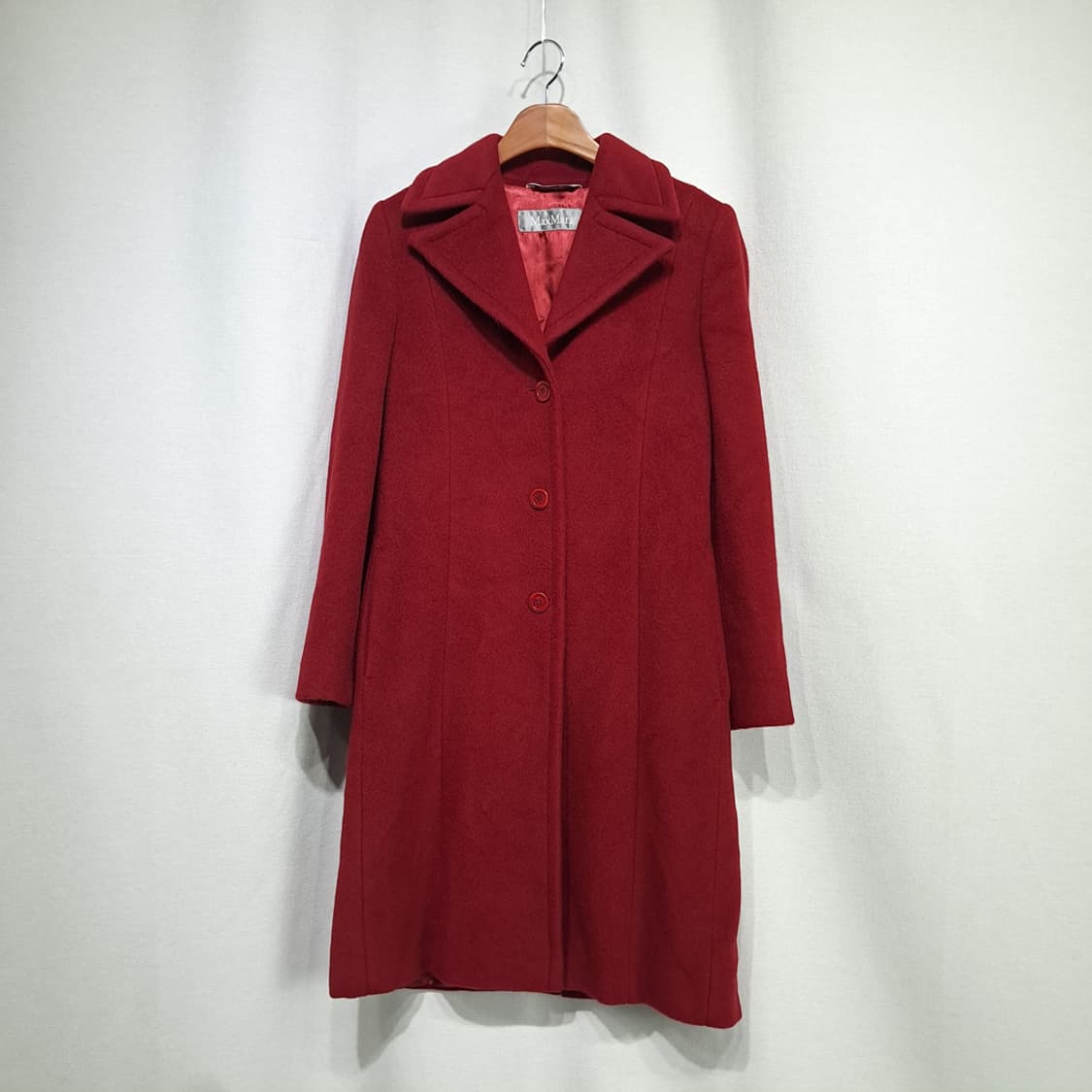 CN959W M 막스마라 레드 울 롱코트 상품이미지1