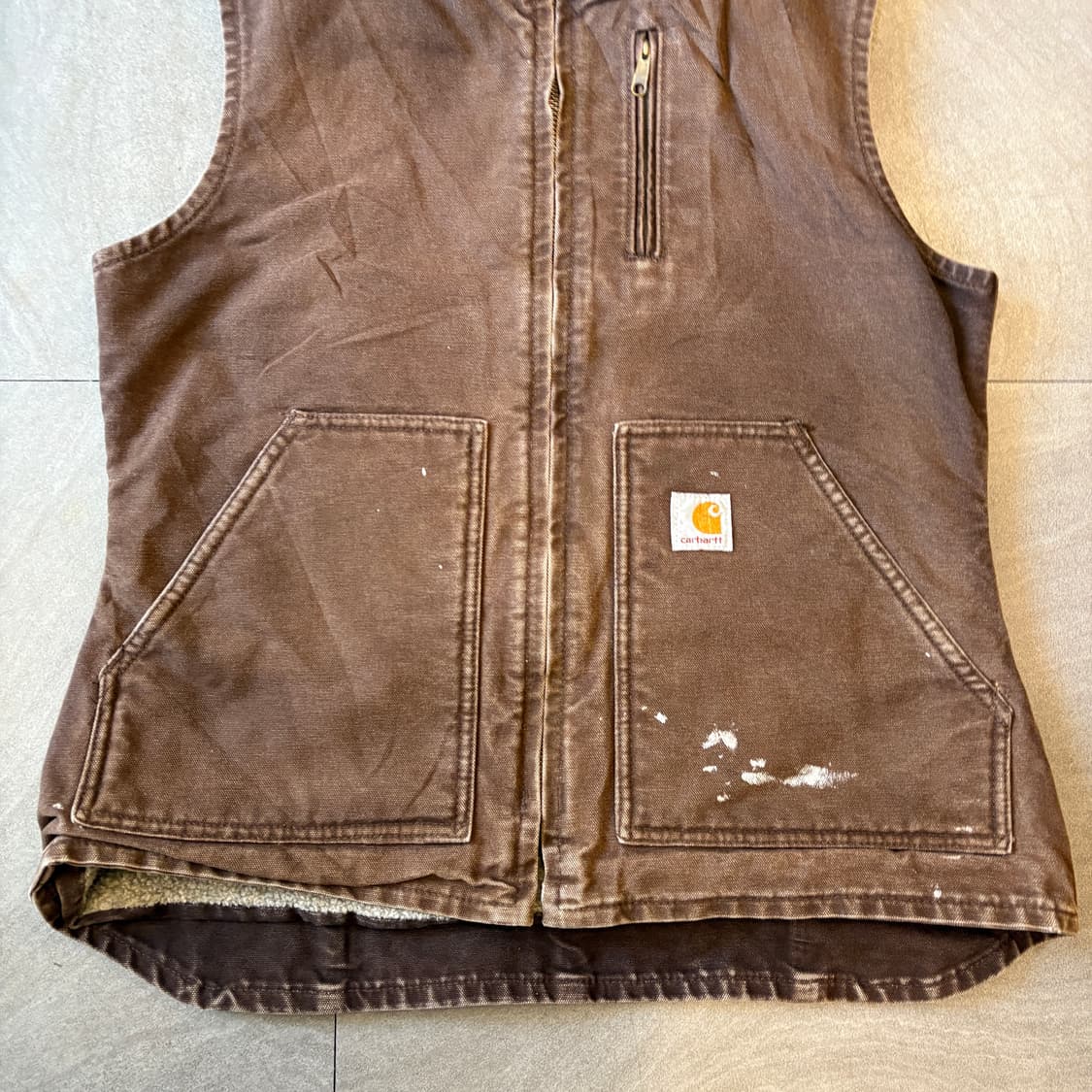 칼하트 브라운 쉐르파 베스트 자켓 상품이미지4