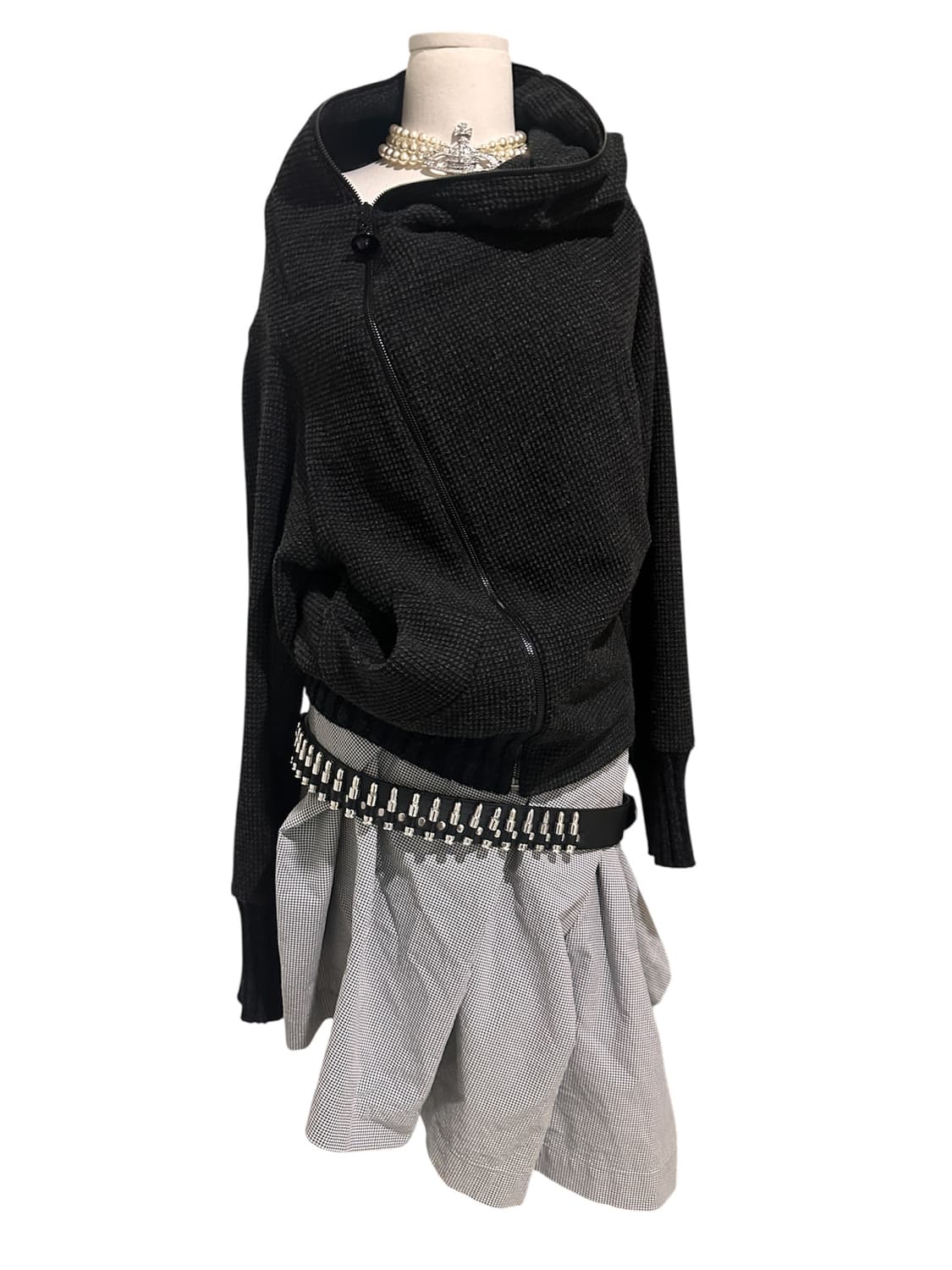 비비안웨스트우드 orb지퍼 비대칭 후드집업 상품이미지2