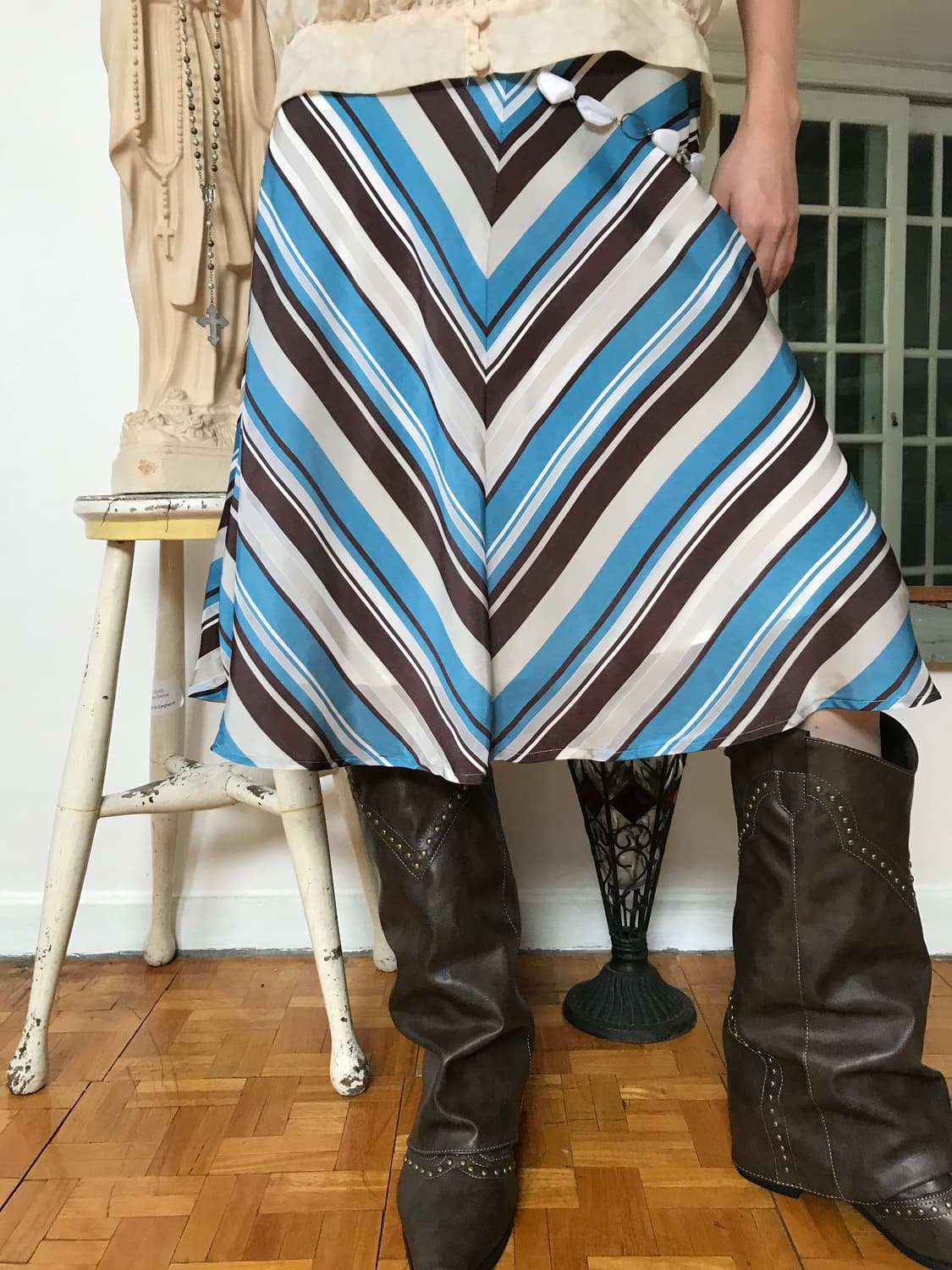 vintage pattern skirt (24inch) 상품이미지1