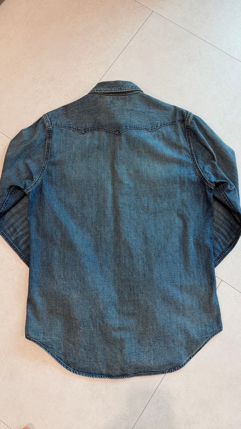 RRL 슬림핏 데님 웨스턴 셔츠 상품이미지4