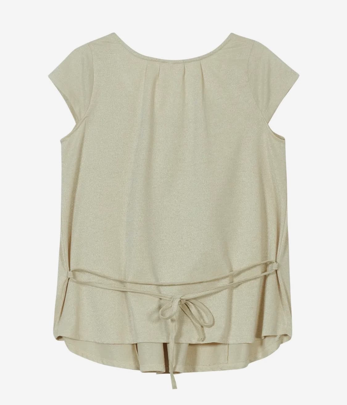 Ruffled Sleeve Cut Out Top [Beige] 상품이미지3