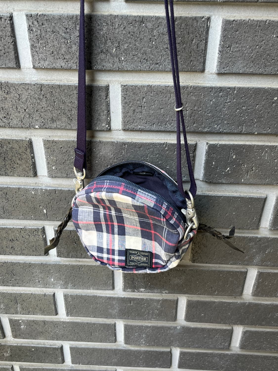 Porter 포터 타탄체크 원형 백  상품이미지4