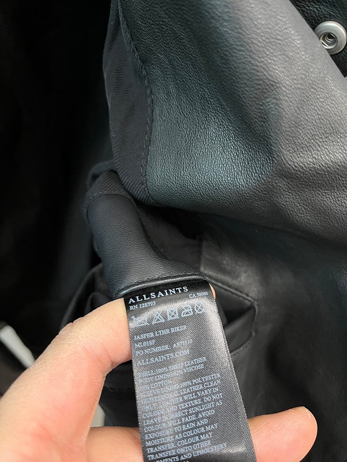 100-105) 올세인츠 바이커 가죽자켓  상품이미지8