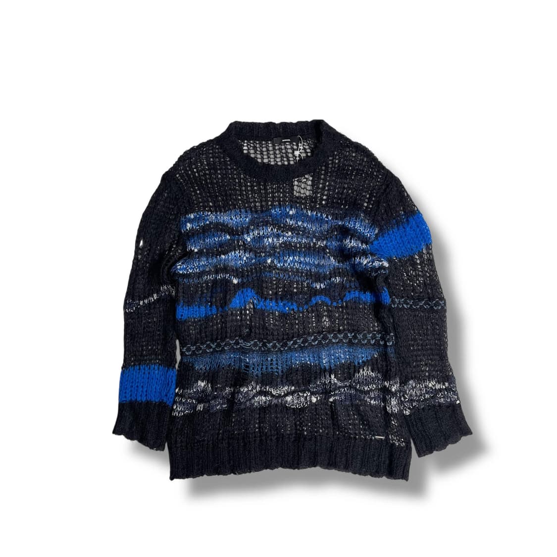 Diesel 블루 모헤어 시스루 니트 상품이미지1