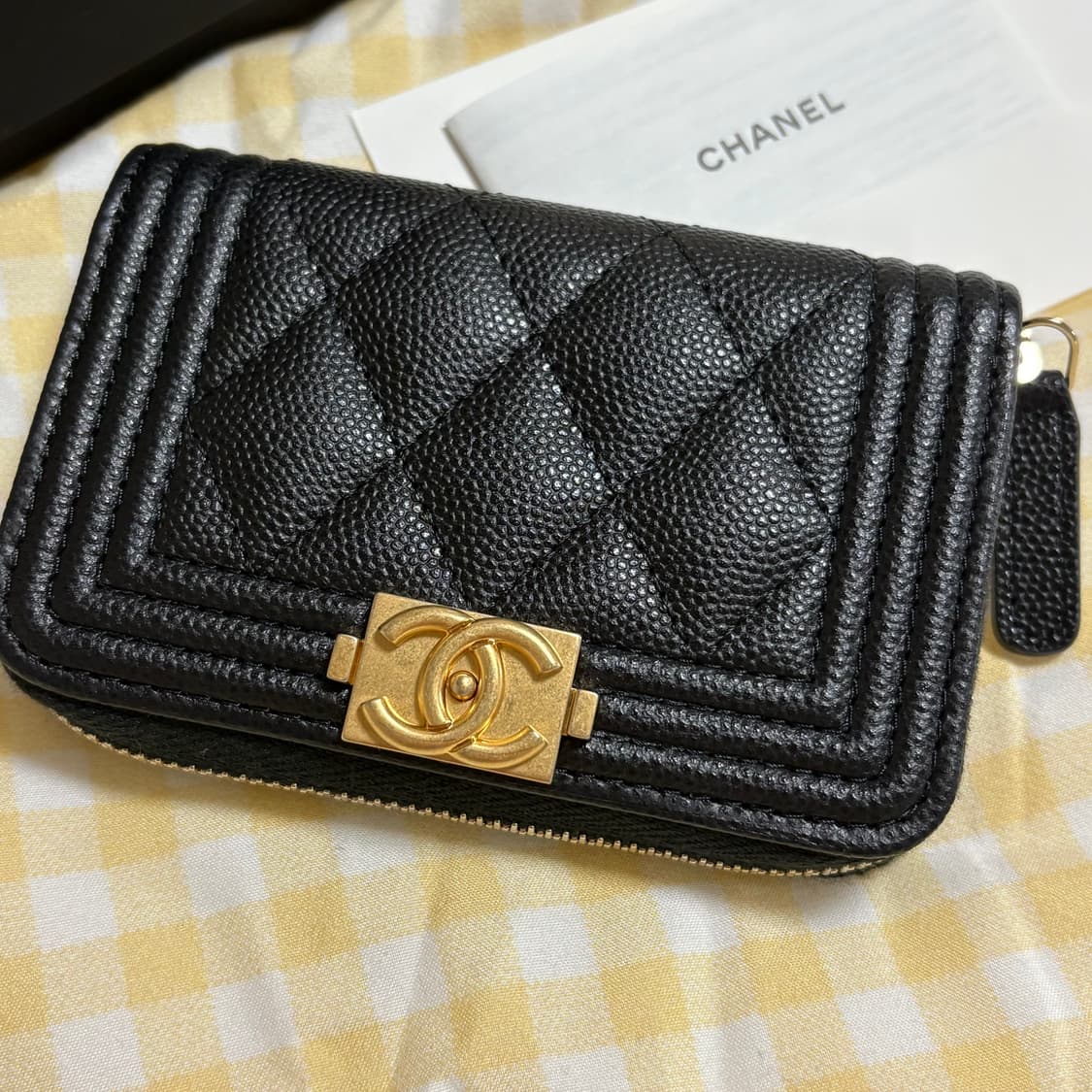 [백화점 구매] 샤넬 보이 금장 카드지갑 코인지갑 상품이미지3