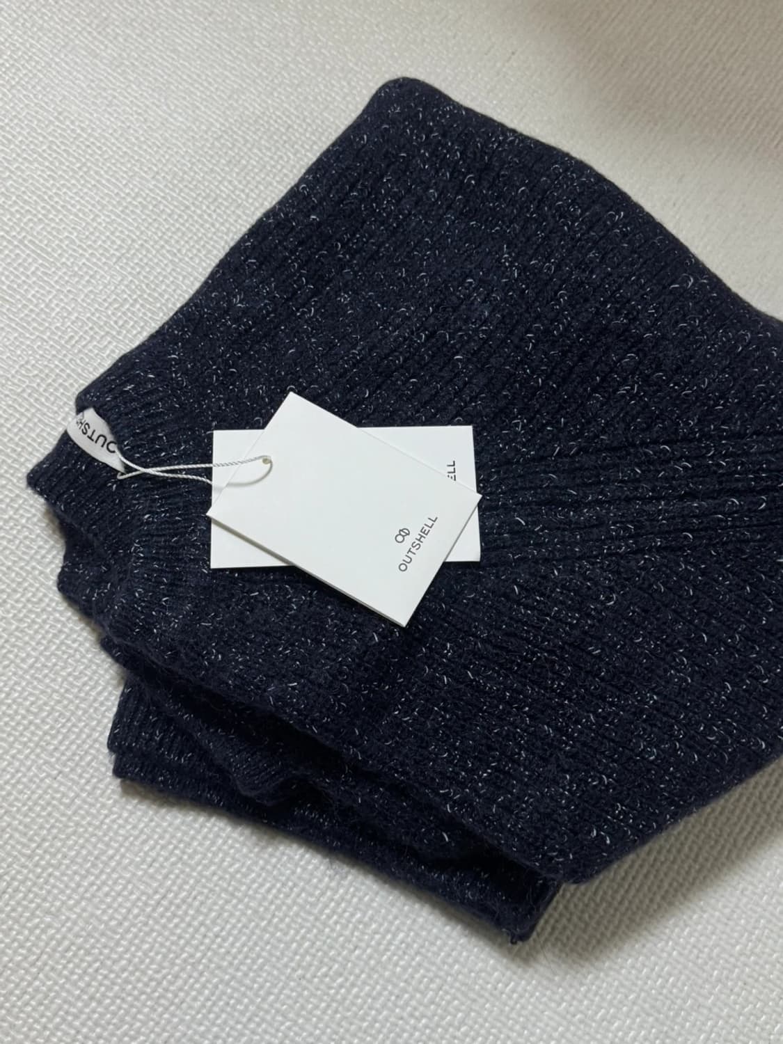 아웃셀 풀오버 니트 네이비 새상품 (154000원) 상품이미지7