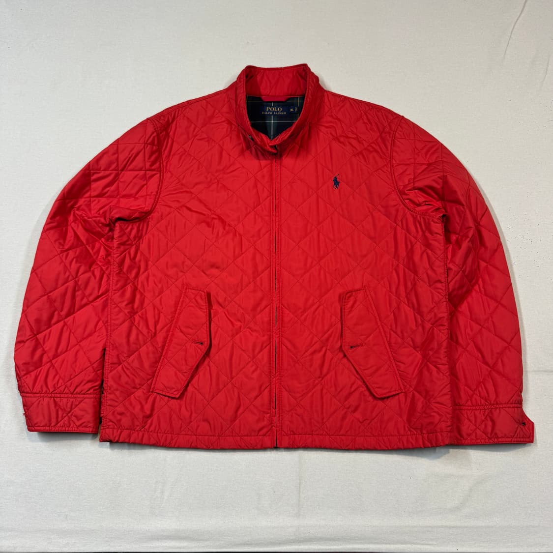 XL) 폴로 랄프로렌 클래식 다이아몬드 퀼팅 자켓 레드 상품이미지1