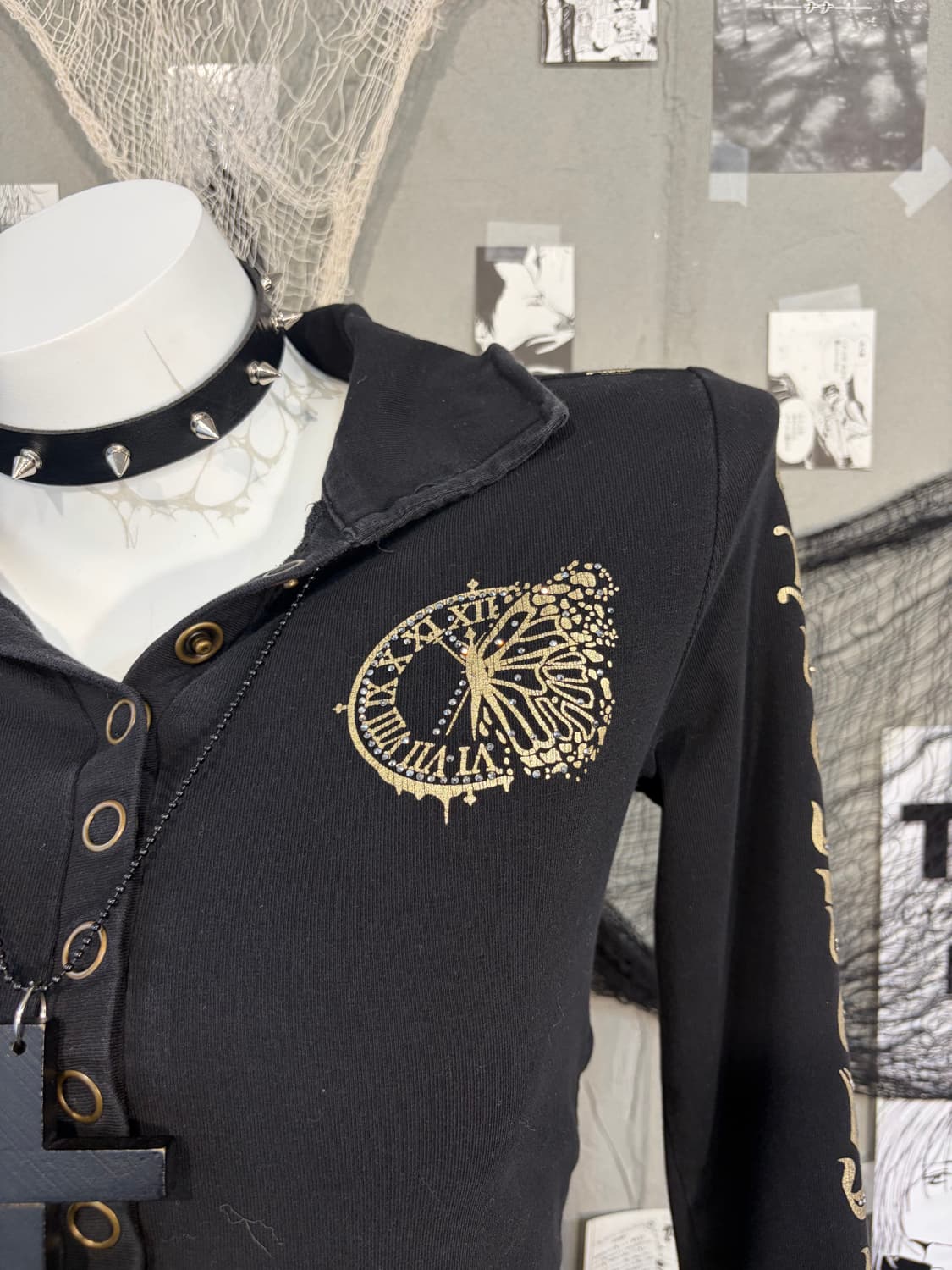 Y2K cubic lettering Glitter long sleeve 상품이미지6