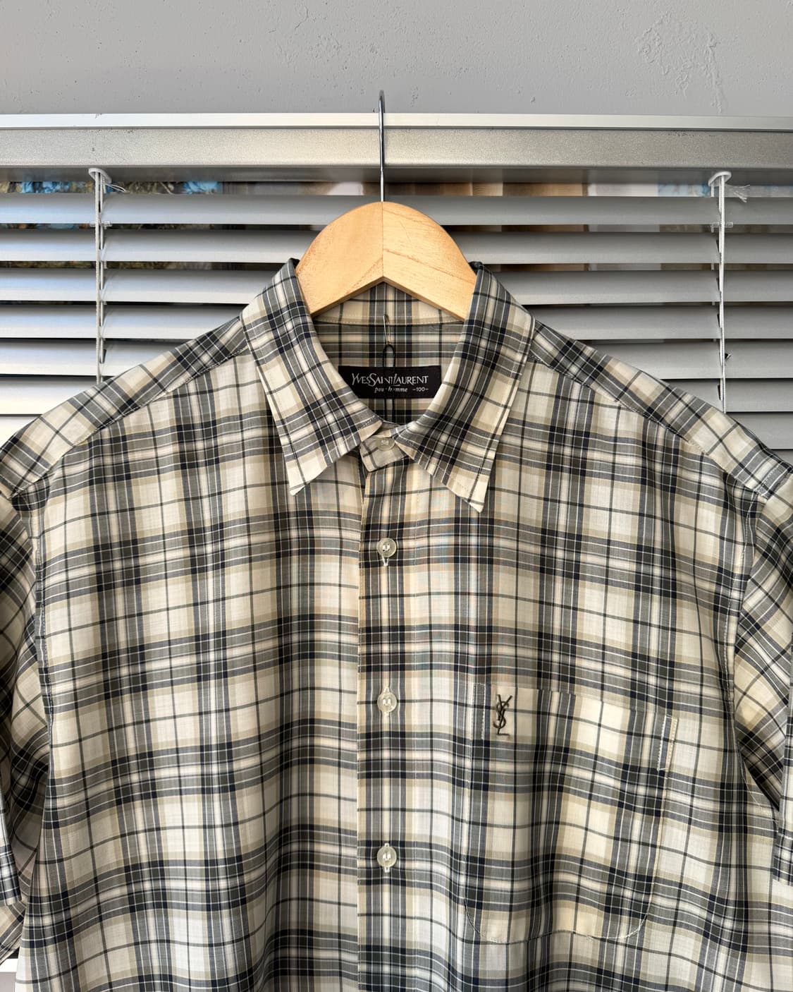 YSL 90s check short sleeve shirt 상품이미지2