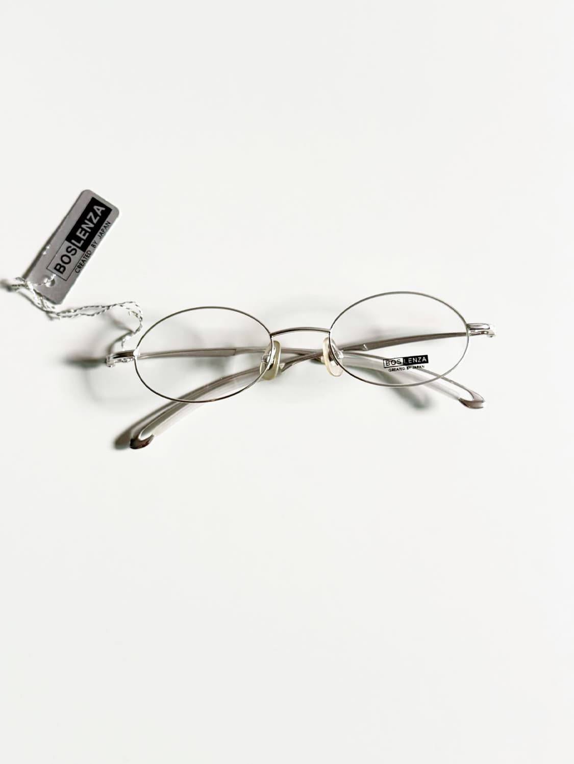 BOS LENZA 실버 슬임 오벌 메탈 프레임 빈티지 안경 상품이미지1