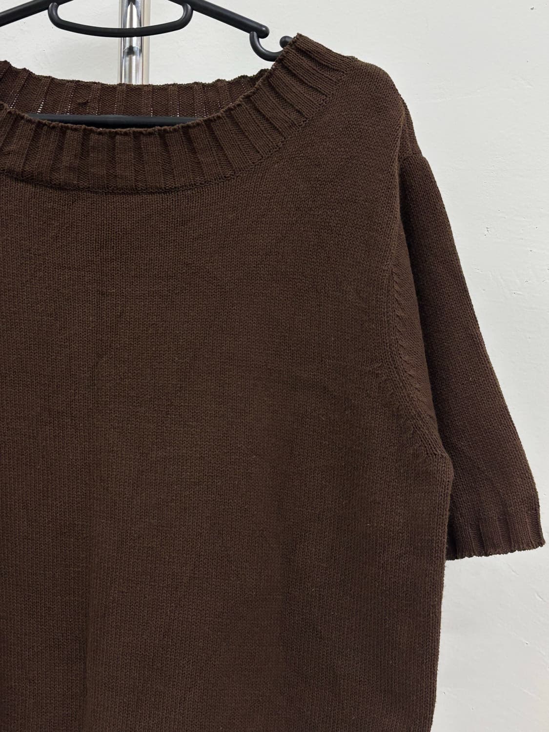 빈티지 브라운 하프 니트 상품이미지6