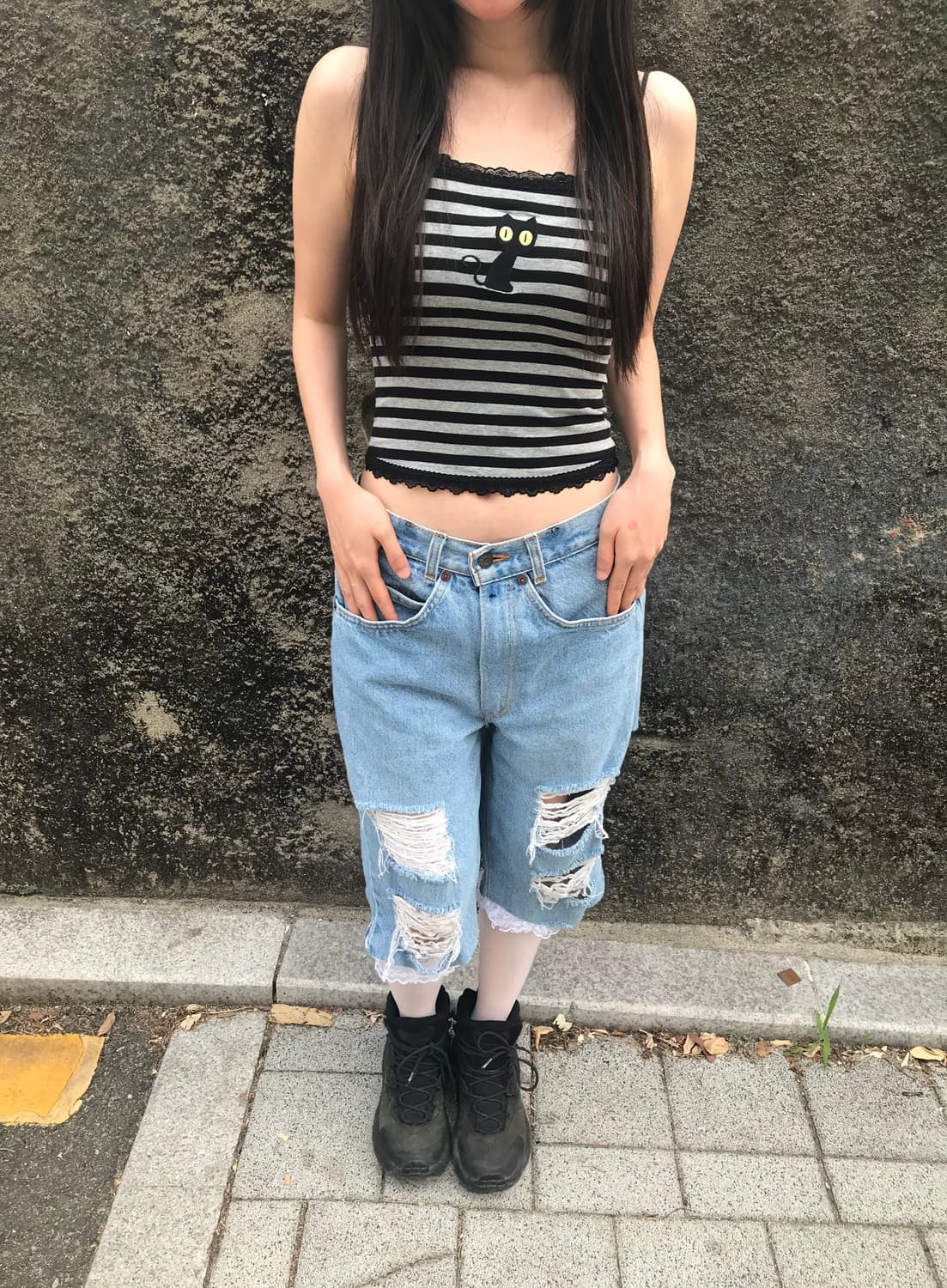 vintage cat sleeveless  상품이미지2