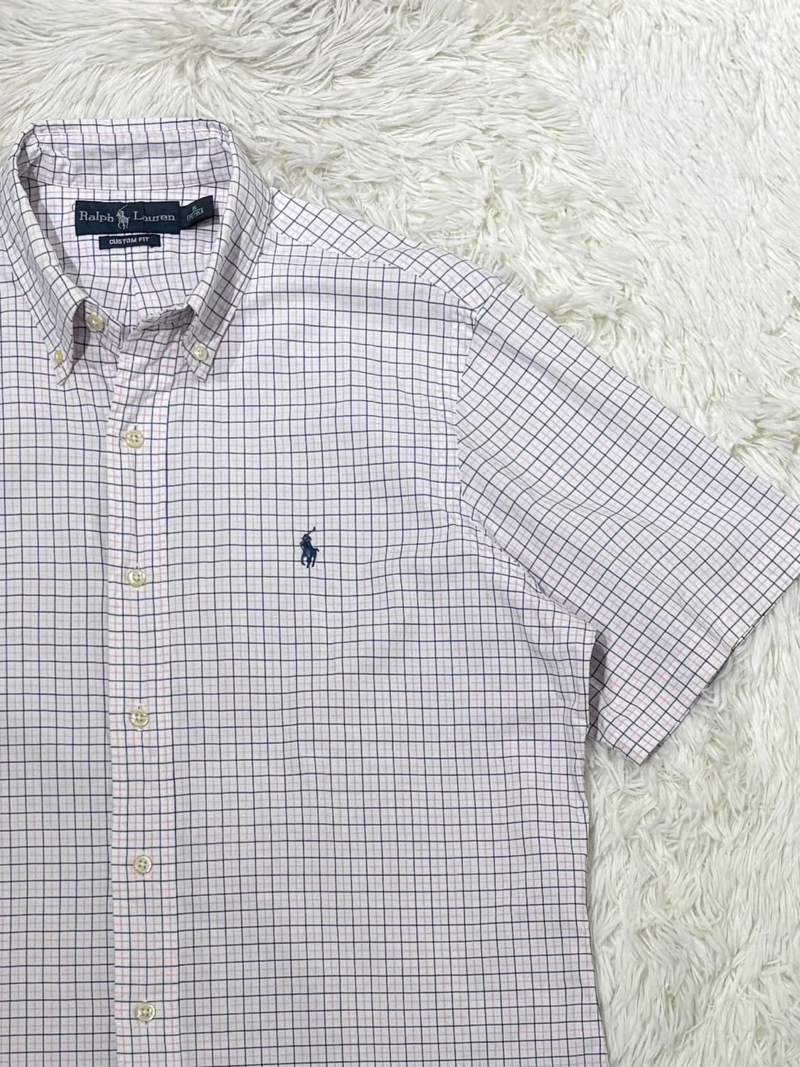 폴로랄프로렌 네이비포니 체크 반팔 셔츠 상품이미지5