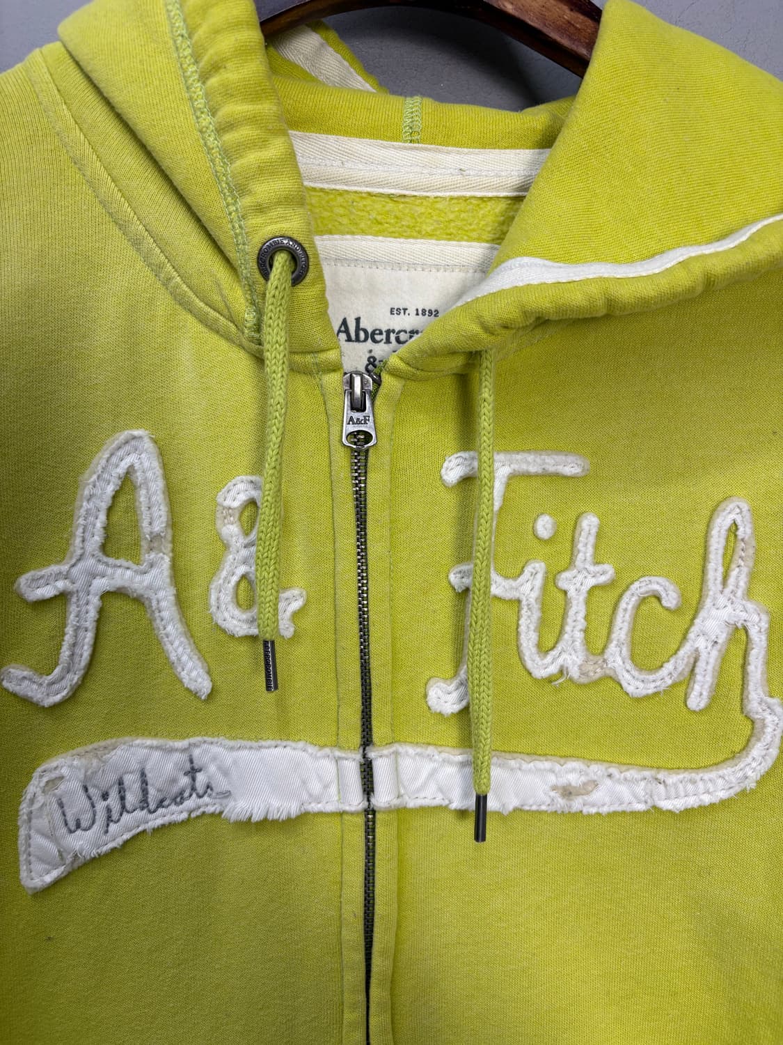 아베크롬비 y2k 라임 그린 후드집업 A2891 상품이미지6