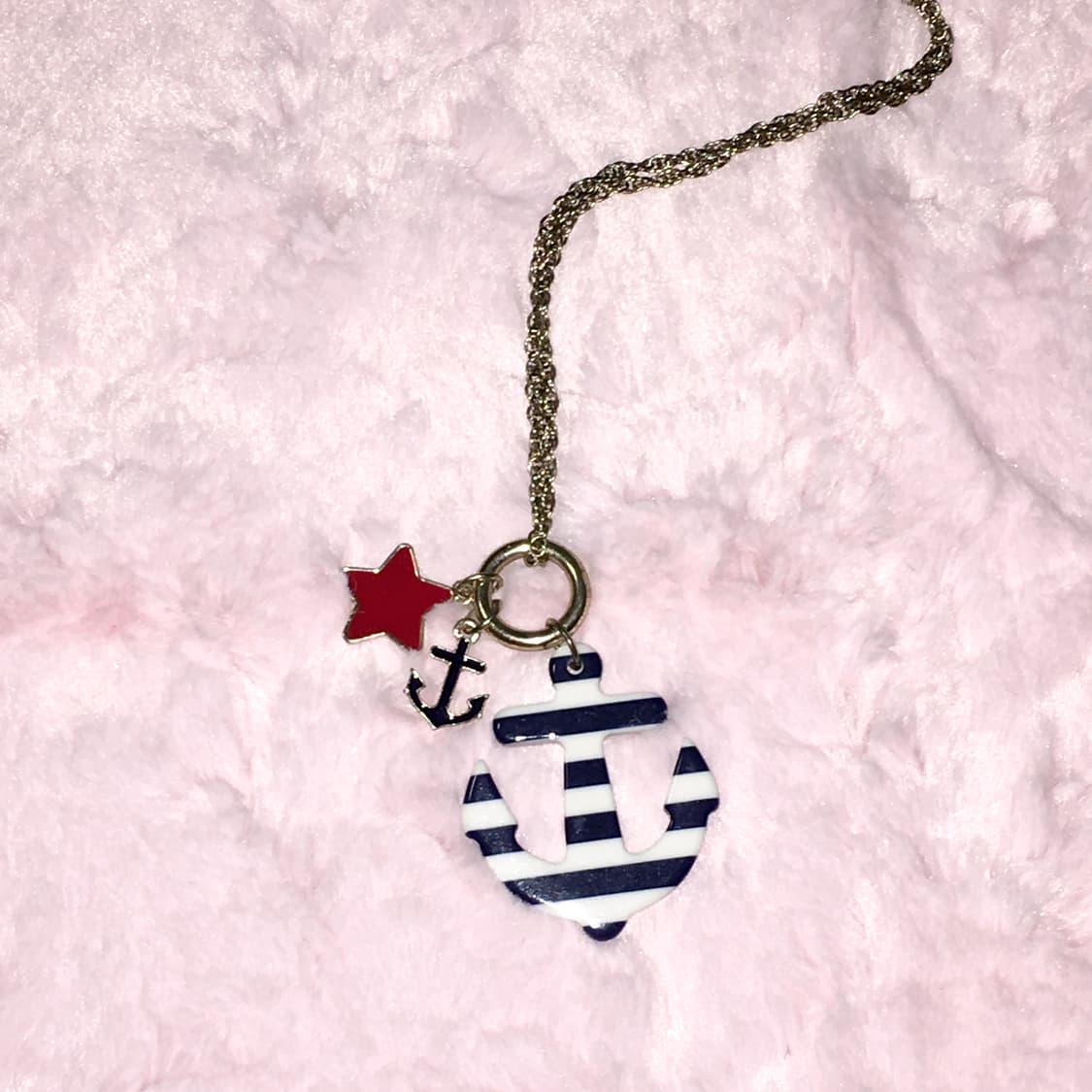 스트라이프 닻 목걸이 갸루 비키니 헤이세이 상품이미지6