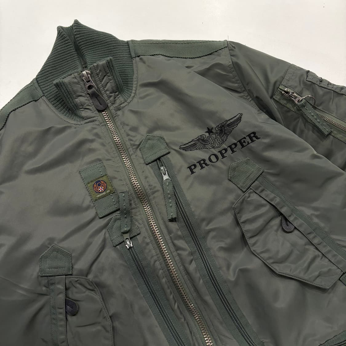 [M] PROPER 프로퍼 INC 항공 MA-1 봄버 자켓 카키 B606 상품이미지3