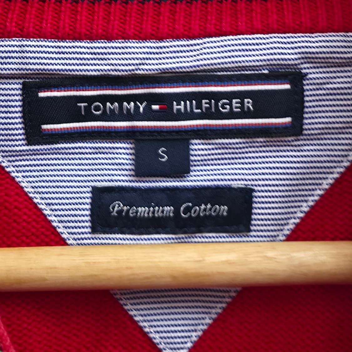 [S] 타미힐피거 레드 니트 집업 상품이미지5