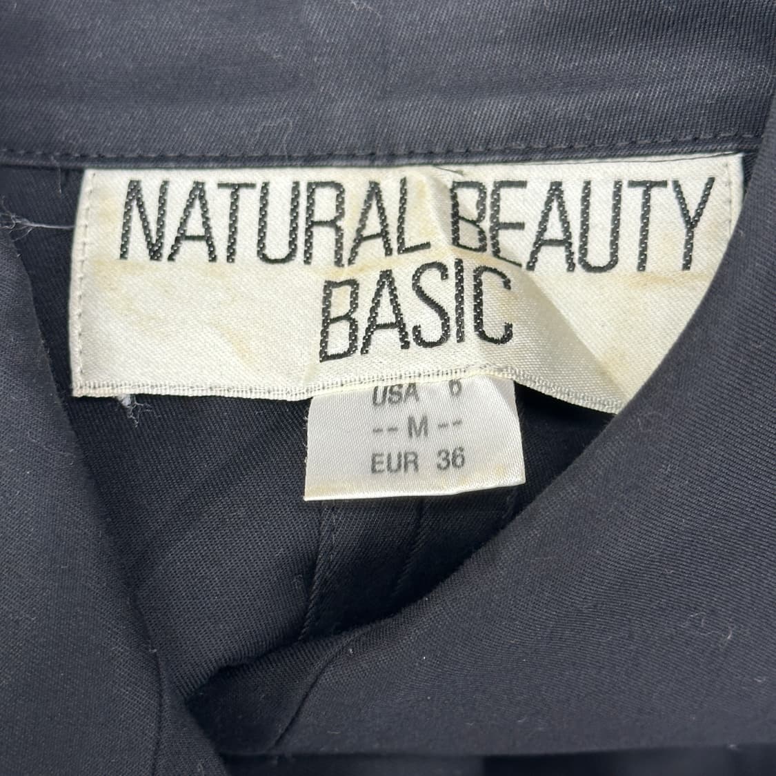 지뢰계 고스로리 공겜여주 라인 네이비 7부 자켓 블레이저 카라 상품이미지5