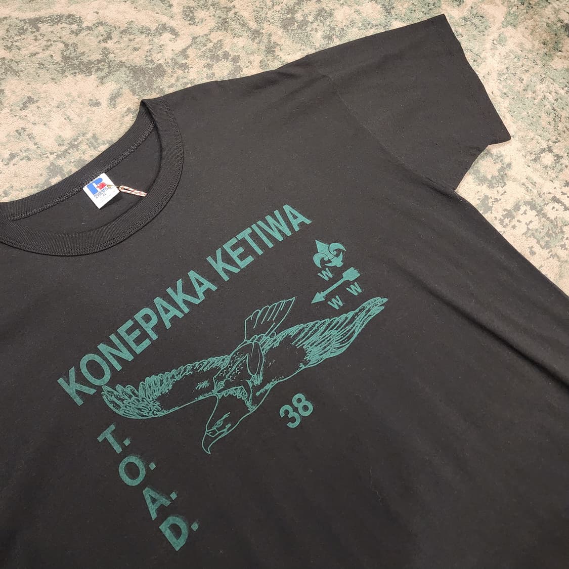 90s USA 제작 러셀반팔티 상품이미지2