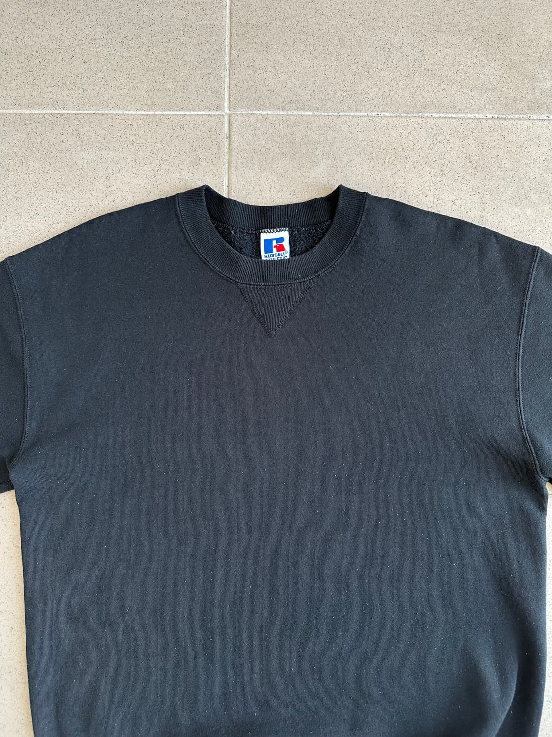 90s 빈티지 러셀 스웻셔츠 블랙 L USA 상품이미지4