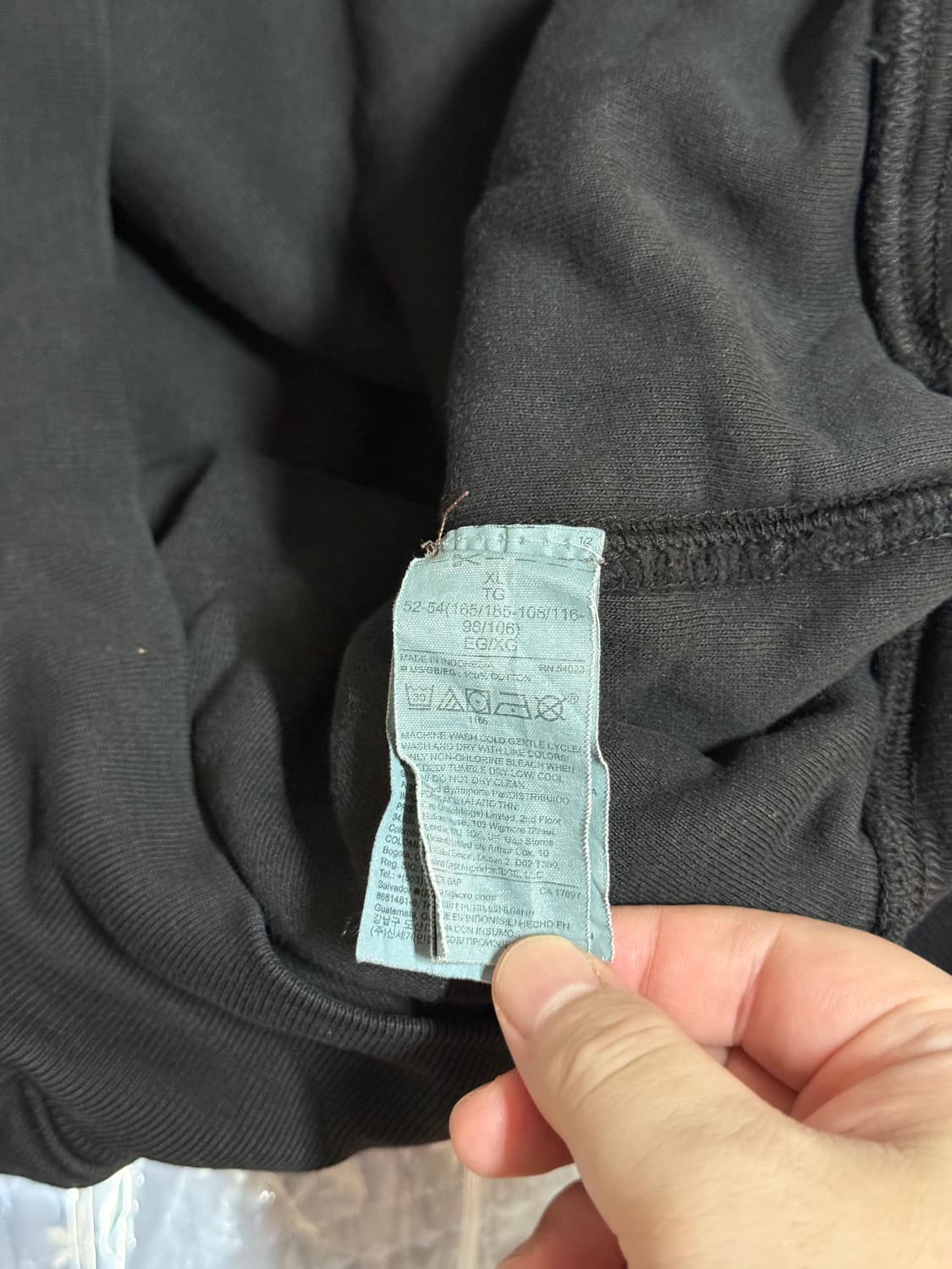 XL] 이지 갭 퍼펙트 후드 블랙 상품이미지5