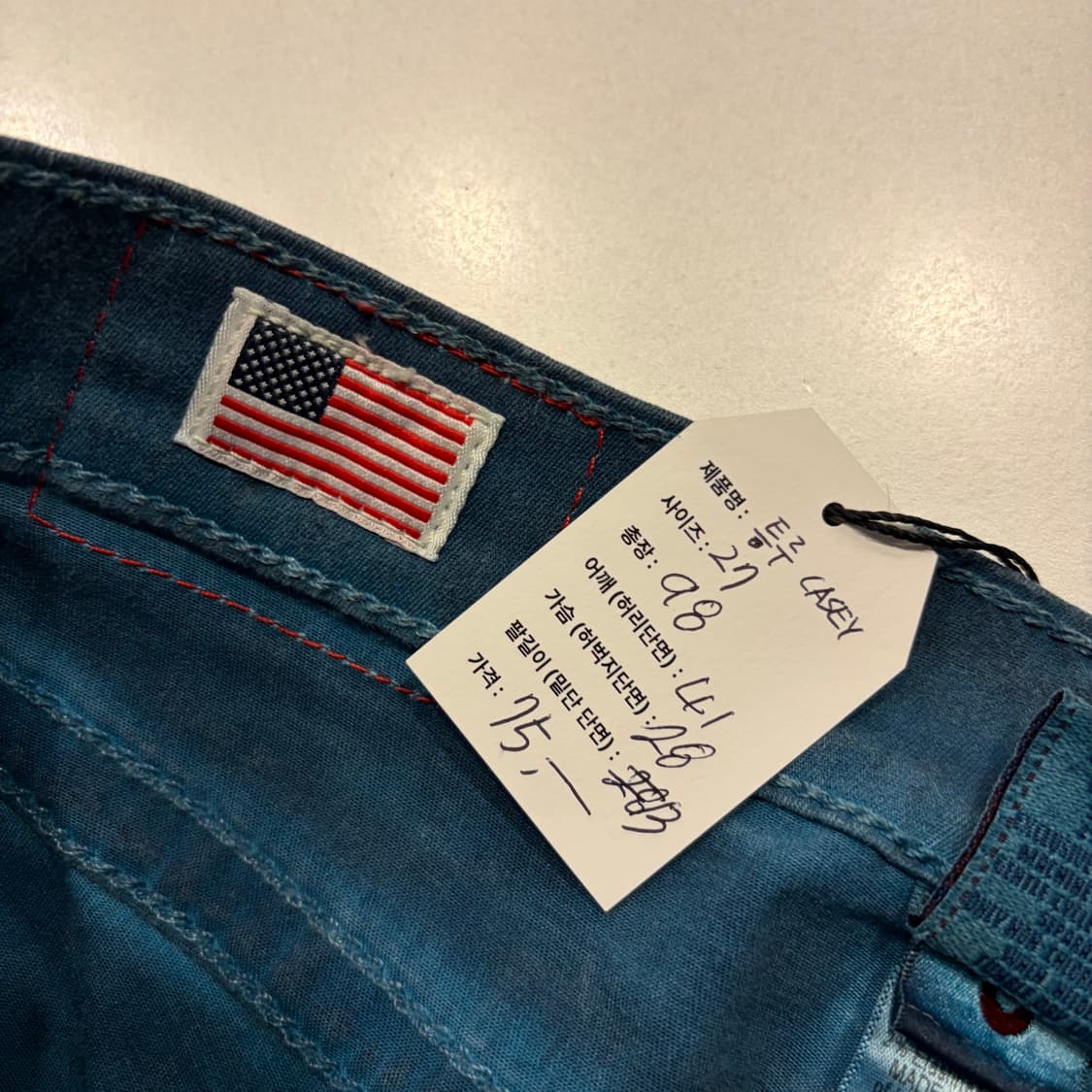 [27] 트루릴리젼 CASEY 워싱 데님 팬츠 청바지 블루 D460 상품이미지6