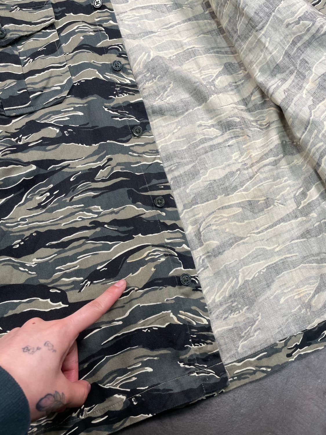 빈티지 타이거 카모 셔츠 상품이미지3