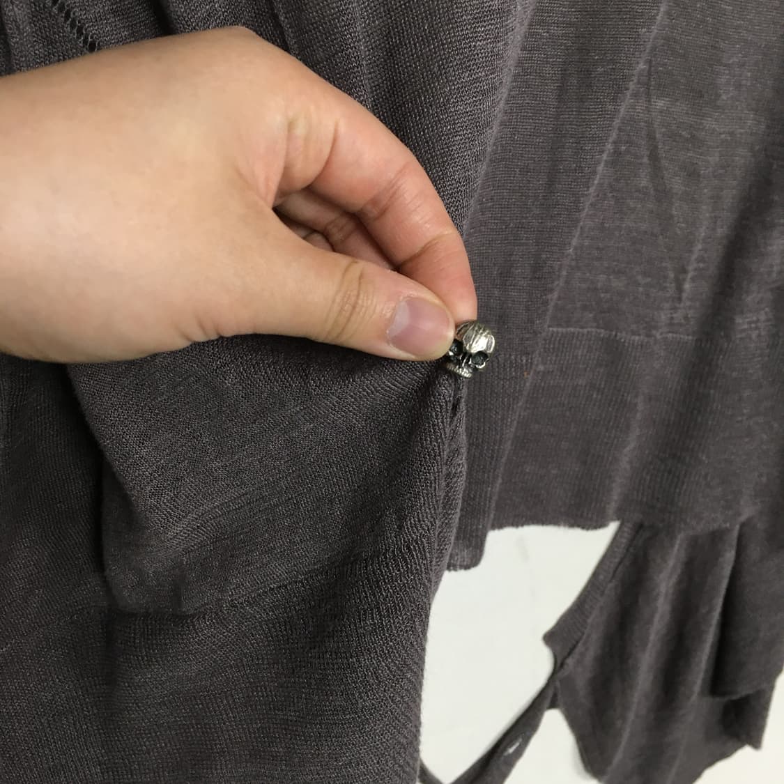 쟈딕앤볼테르 해골 린넨 가디건 L 상품이미지7
