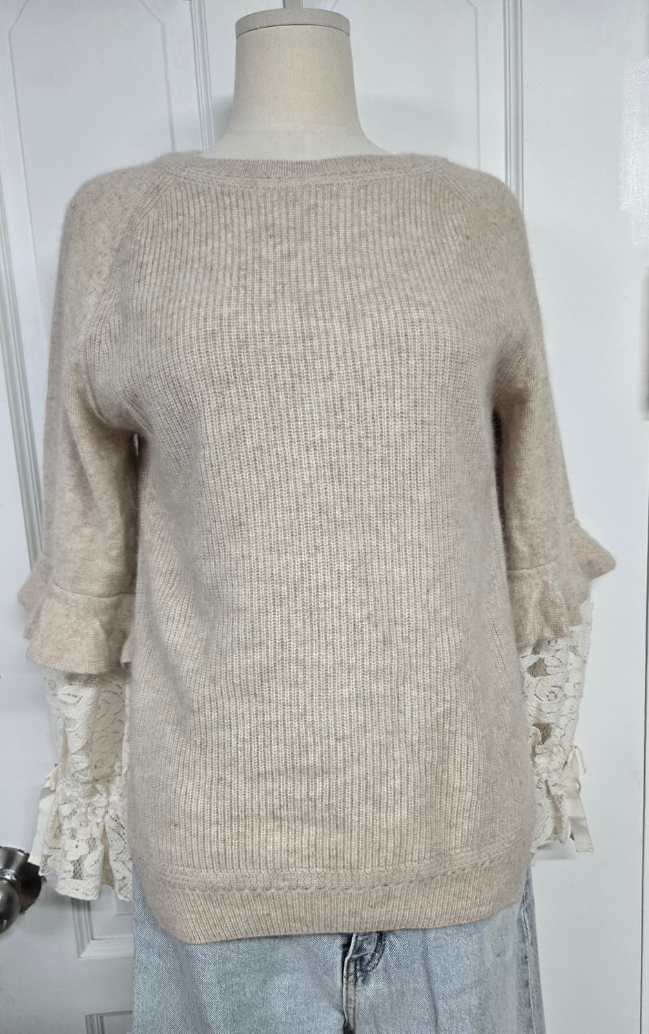 한섬 오즈세컨 레이스소매니트 상품이미지2