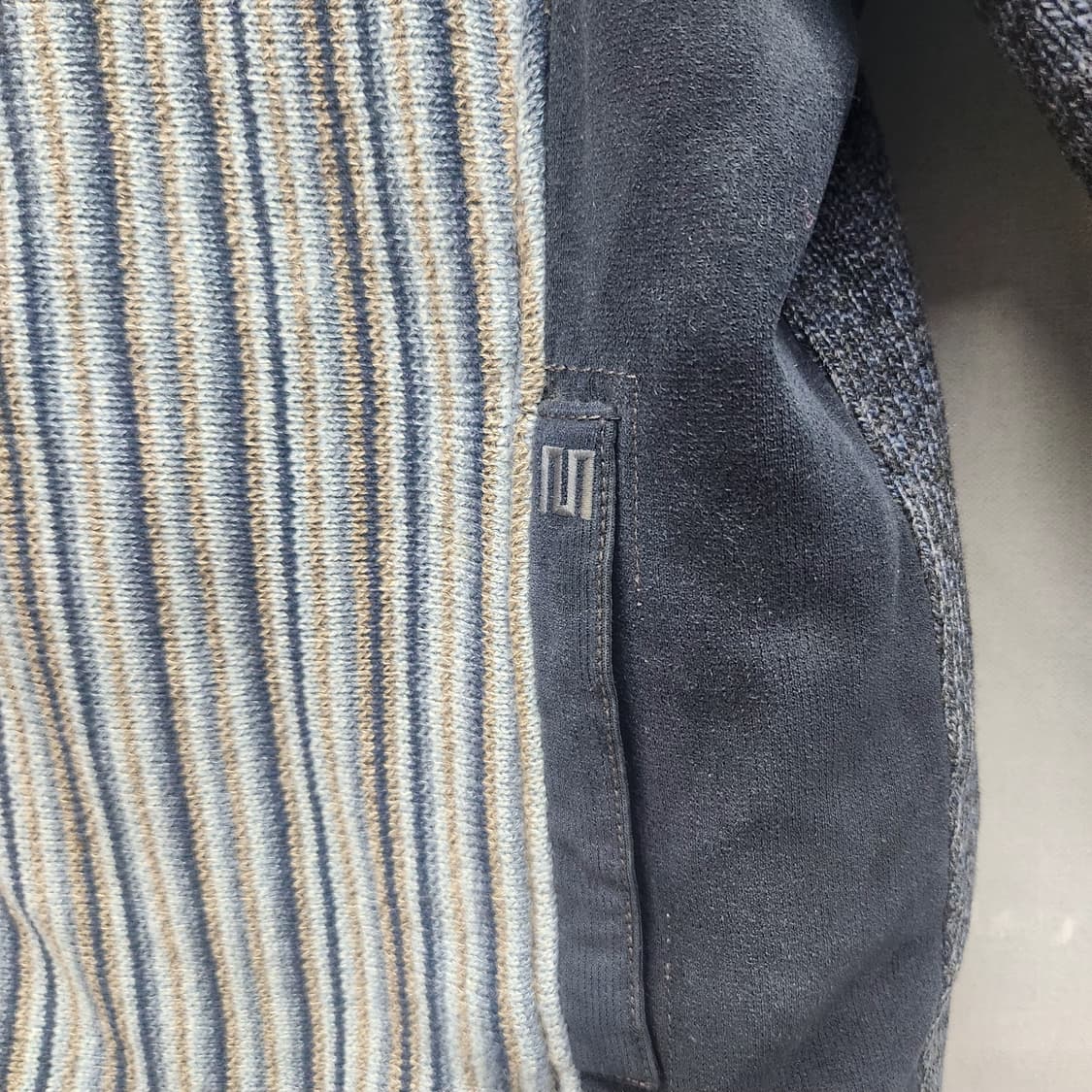 마에스트로 스트라이프 니트 누빔 봄버 자켓 2XL 상품이미지3