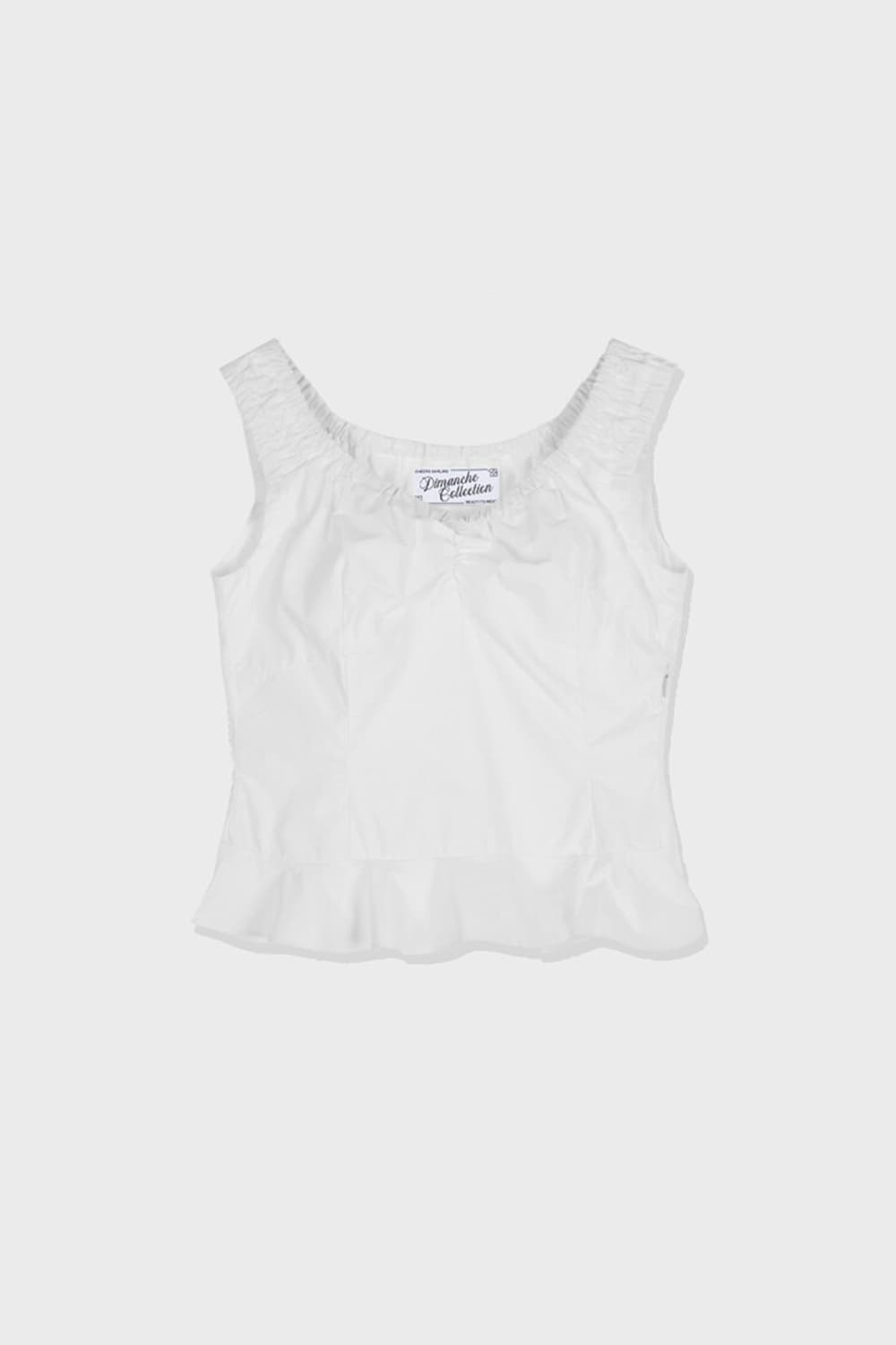디망쉬 sunday sleeveless top white 상품이미지2