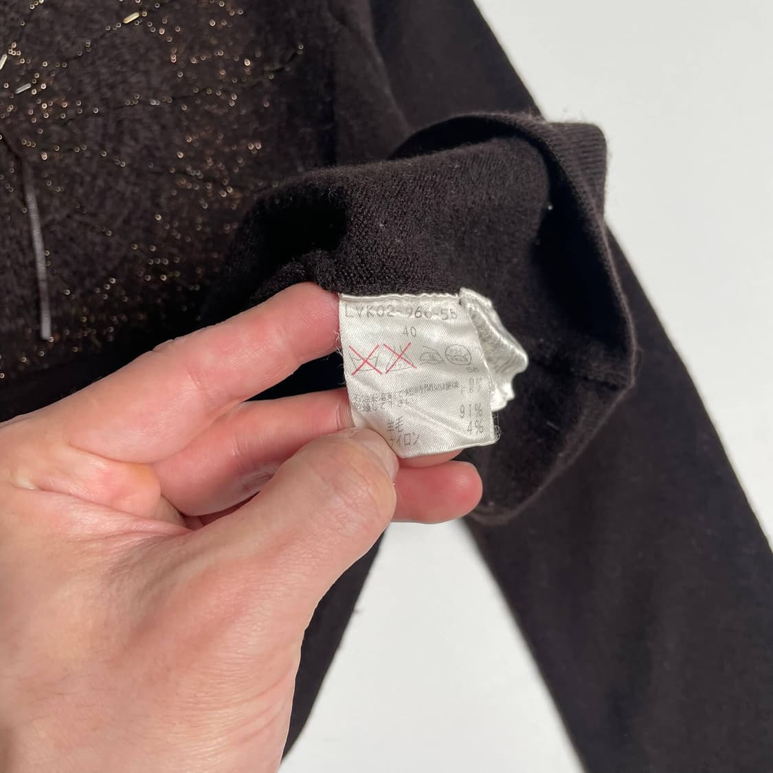 Krizia 비즈 레더 끈 울 블렌드 니트 상품이미지8