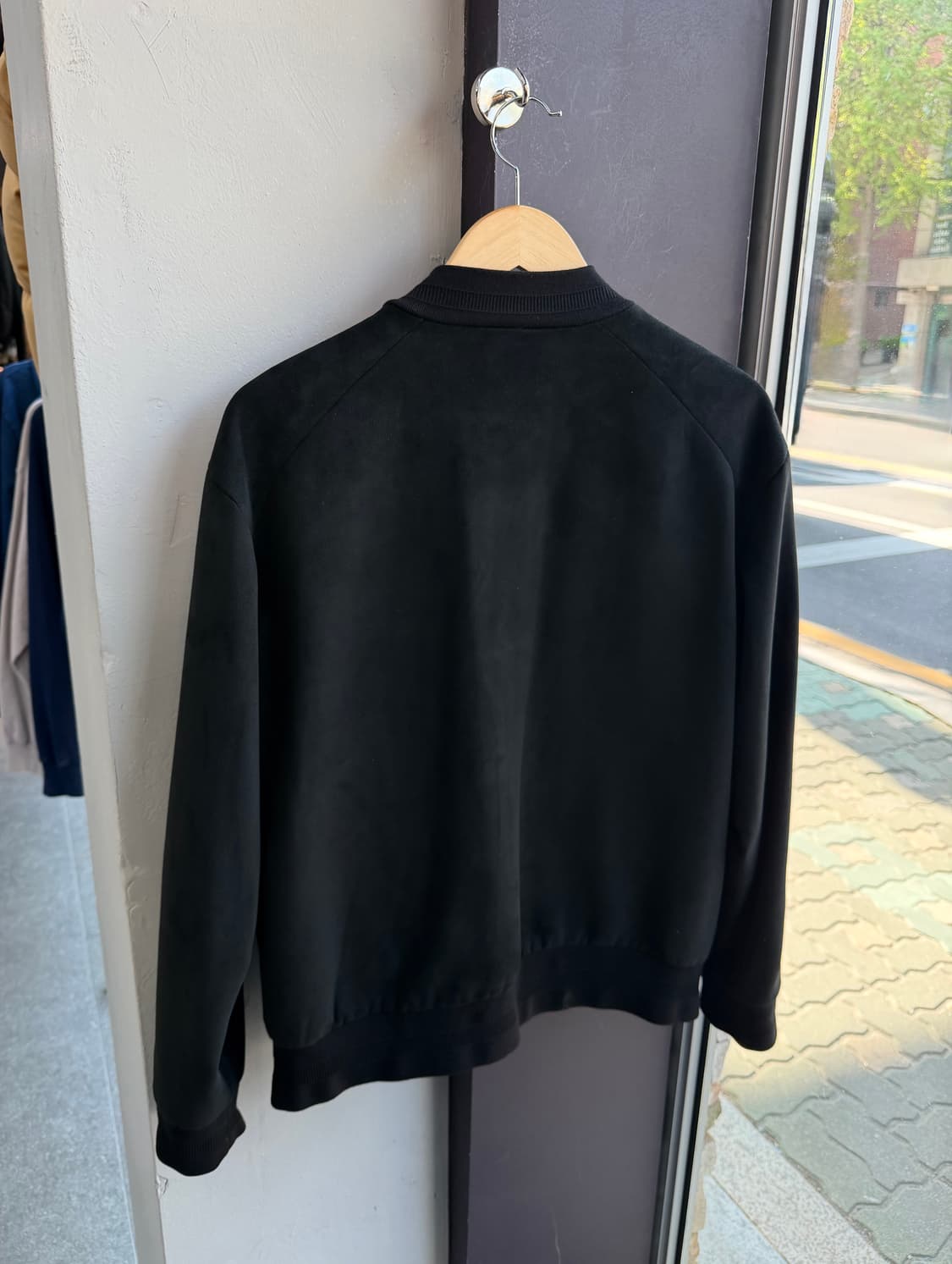 100/ 시스템옴므 스웨이드 블렌딩 골지 니트 집업 상품이미지6