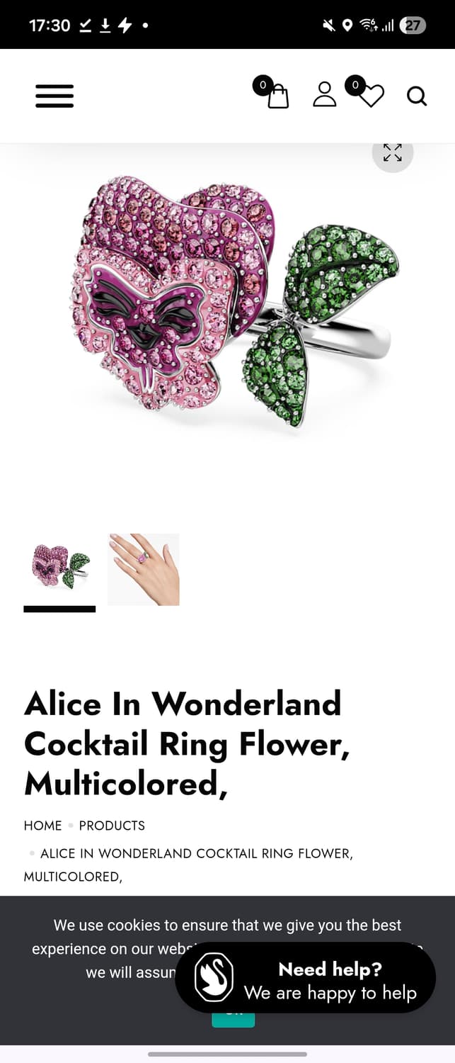 스와로브스키 앨리스 디즈니 반지 상품이미지7